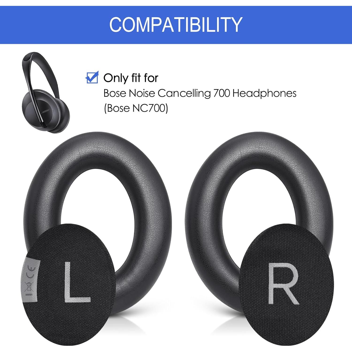 Almohadillas de Reemplazo Bose NC700 - Cuero de Proteína Negro