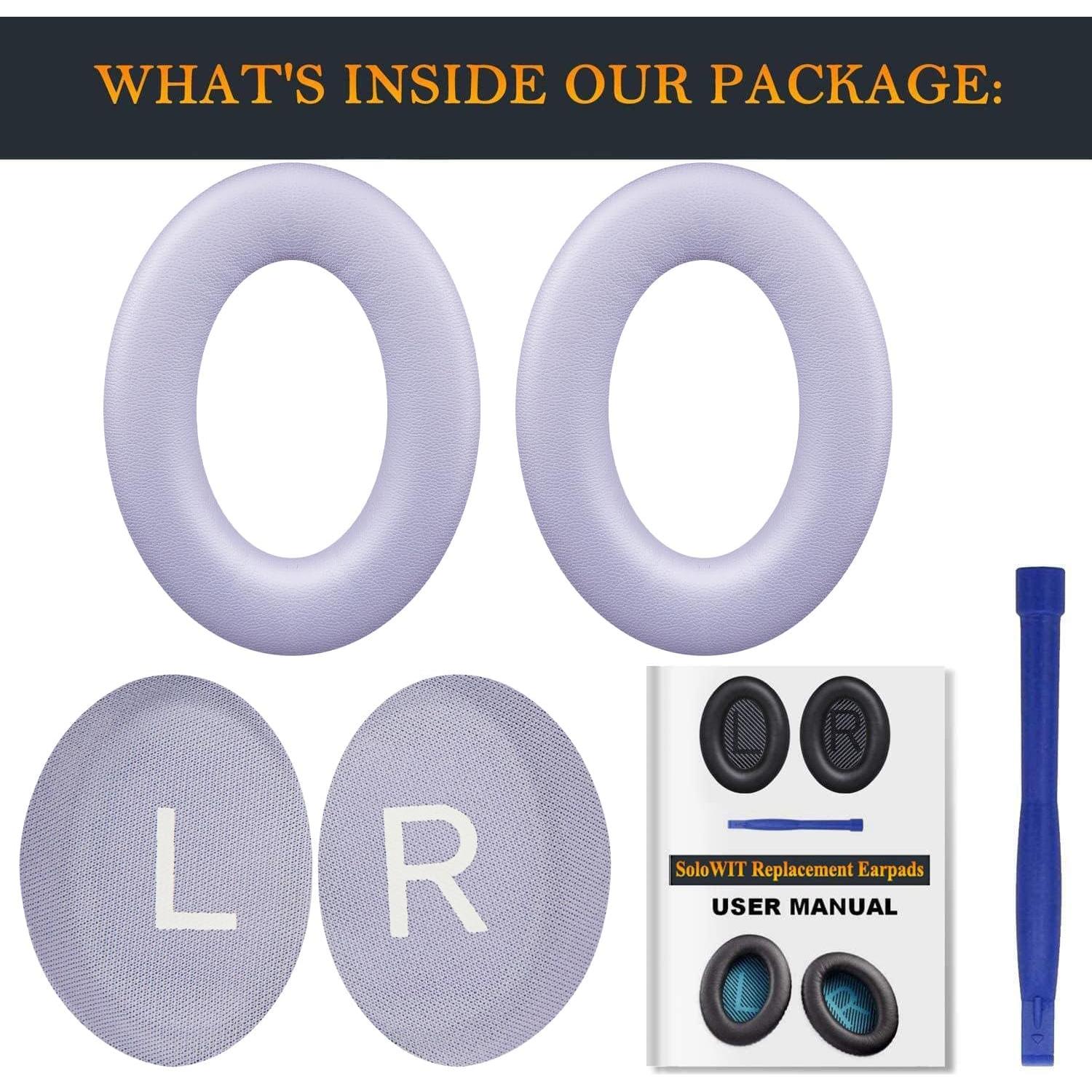 Almohadillas de Reemplazo SOULWIT para Bose QC45/QC SE - Lila Frío