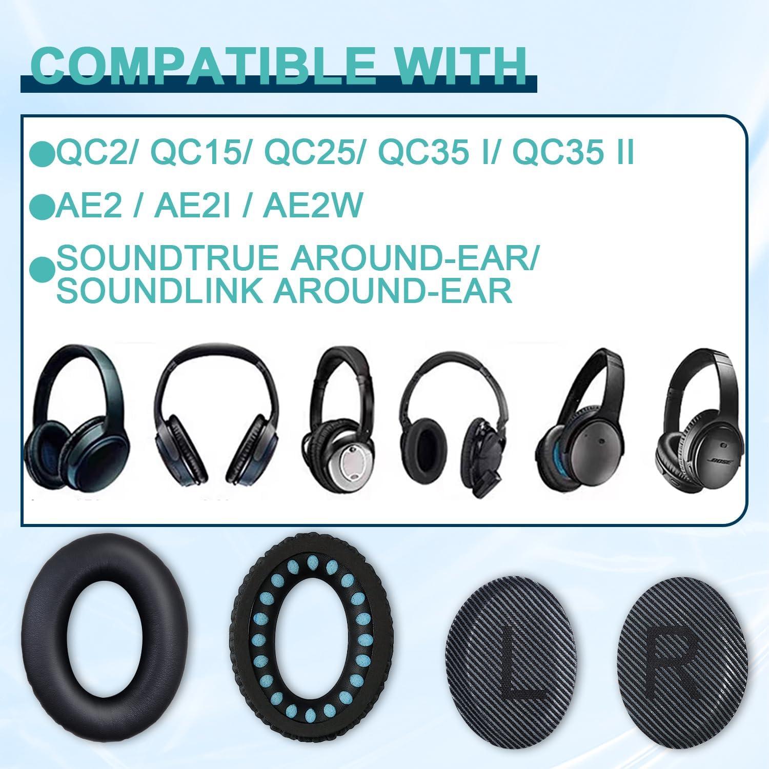 Almohadillas de Reemplazo HAOMUK para Auriculares Bose QC35 II
