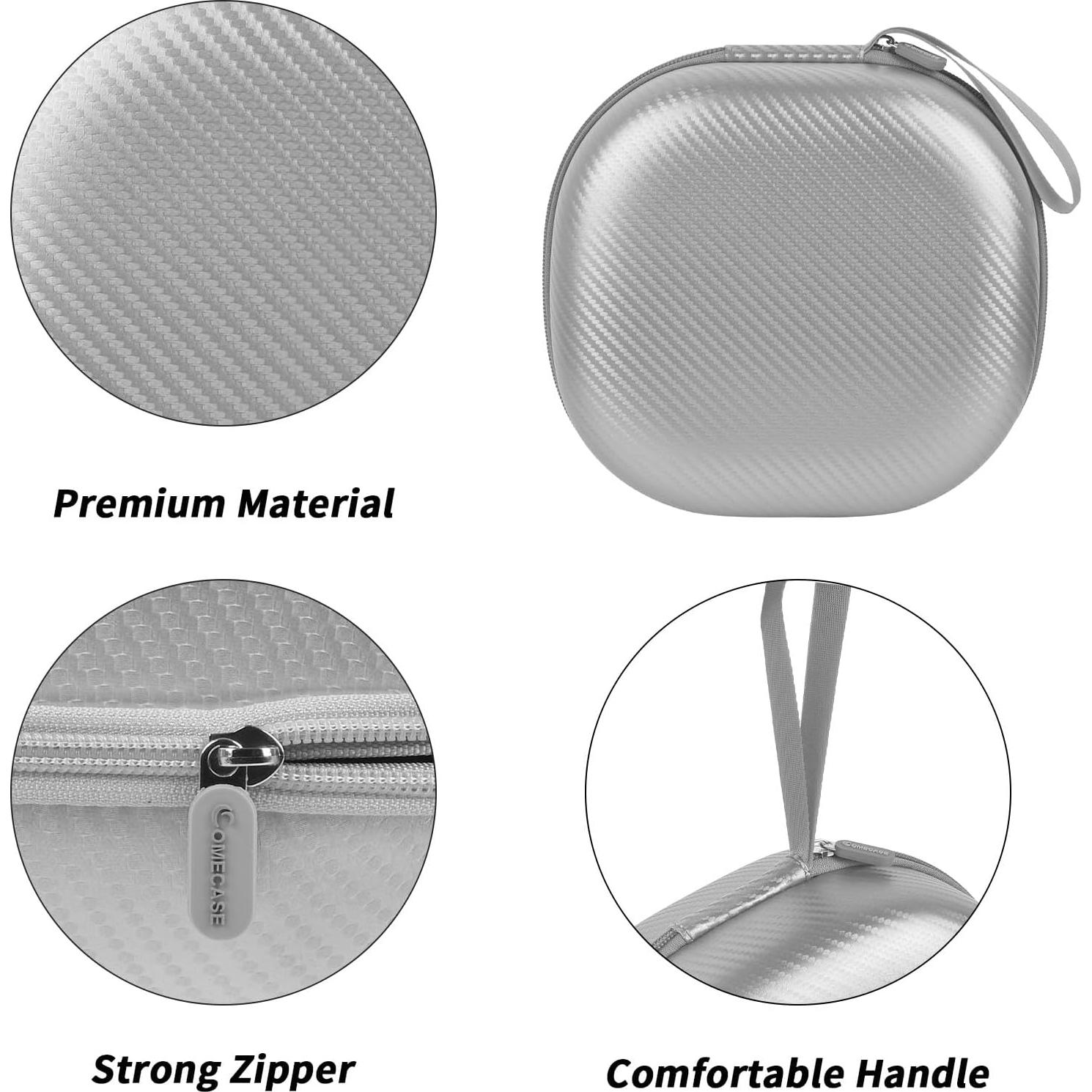 Funda para Auriculares Inalámbricos COMECASE Plata Doble Almacenamiento