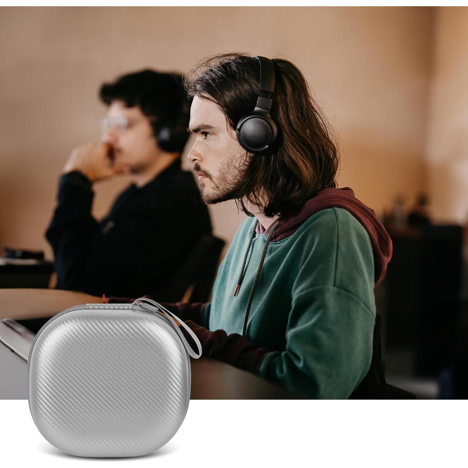 Funda para Auriculares Inalámbricos COMECASE Plata Doble Almacenamiento