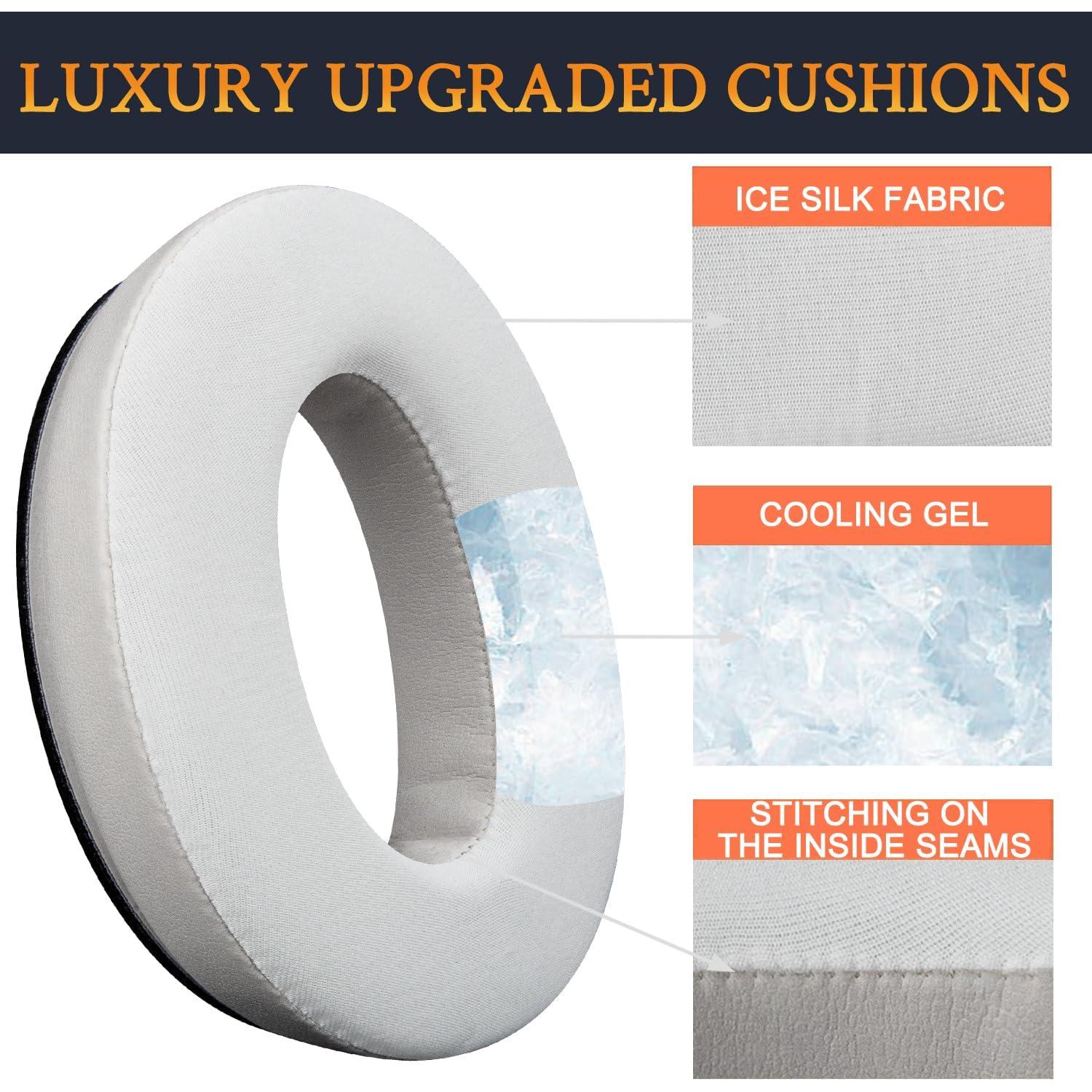 Almohadillas de Gel Refrigerante SOULWIT para Bose QC45 y SE - Blancas