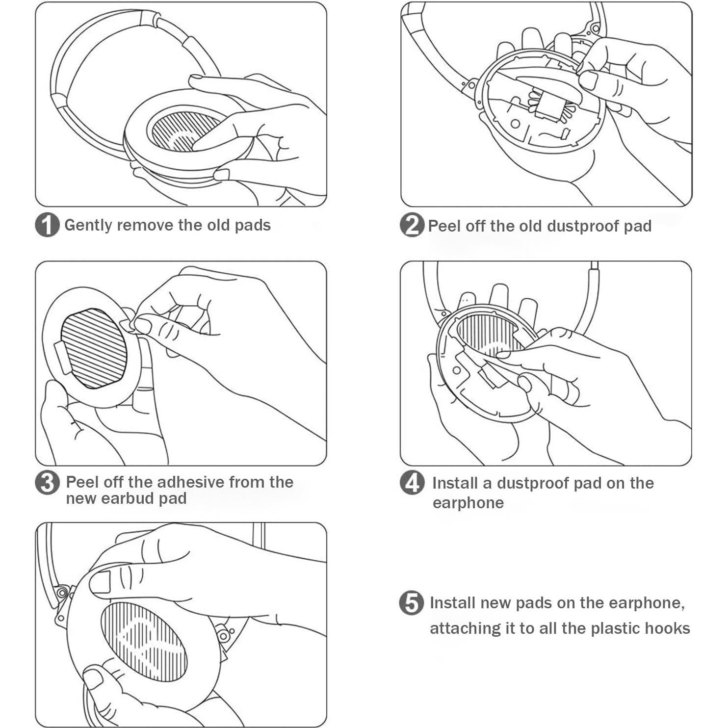 Almohadillas de Reemplazo Bose QuietComfort 35 II Negro