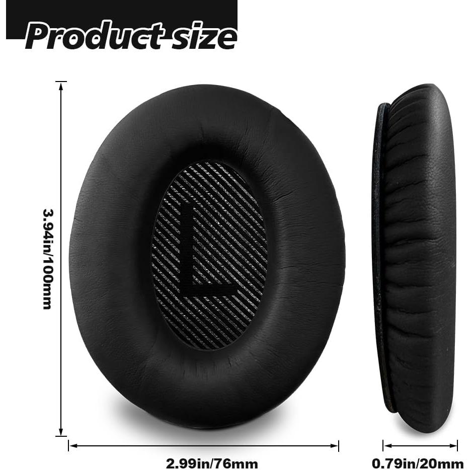 Almohadillas de Reemplazo Bose QC35 II - Cuero Suave y Espuma