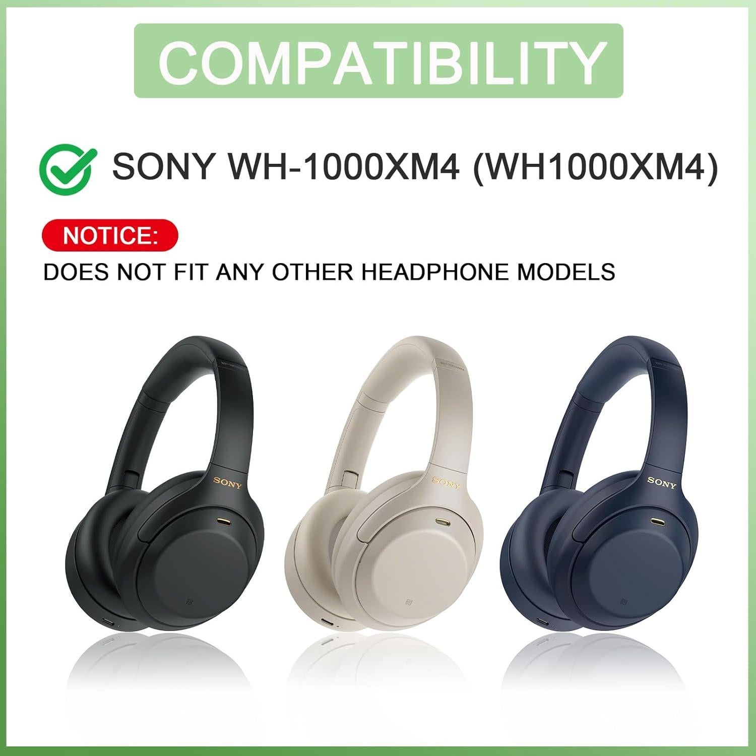 Almohadillas de Repuesto Hopopower para Auriculares Sony WH-1000XM4 - Espuma Acústica Oro