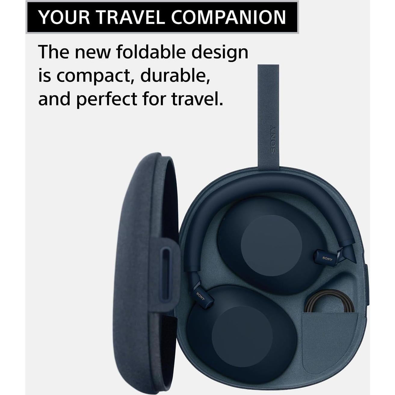 WH-1000XM6 Best Wireless Noise Canceling Headphones, Black Bundle with Deco Gear Pro Audio Headphone Stand in Matte Black/Red