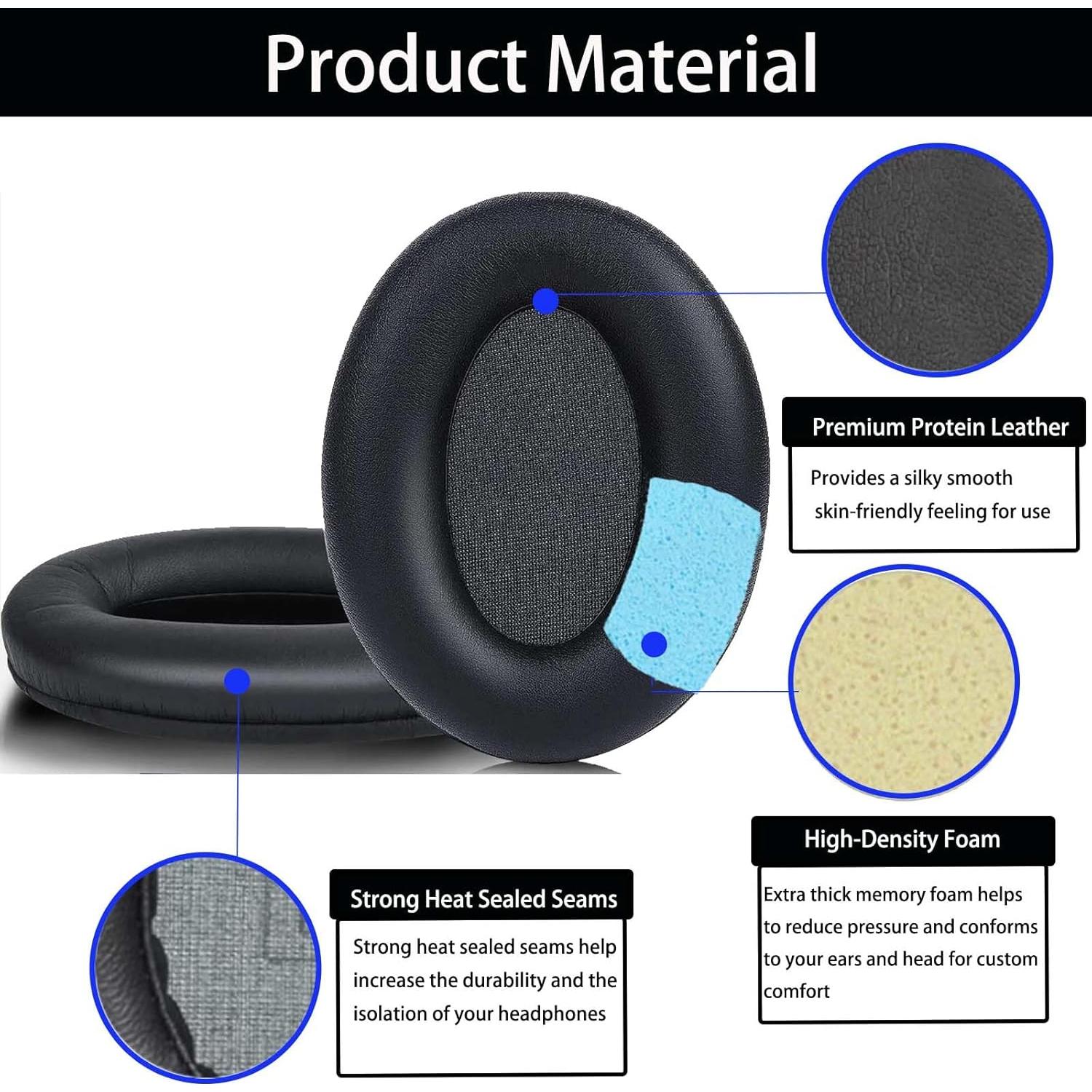 Almohadillas de Reemplazo Elecphbo para Auriculares WH-1000XM3