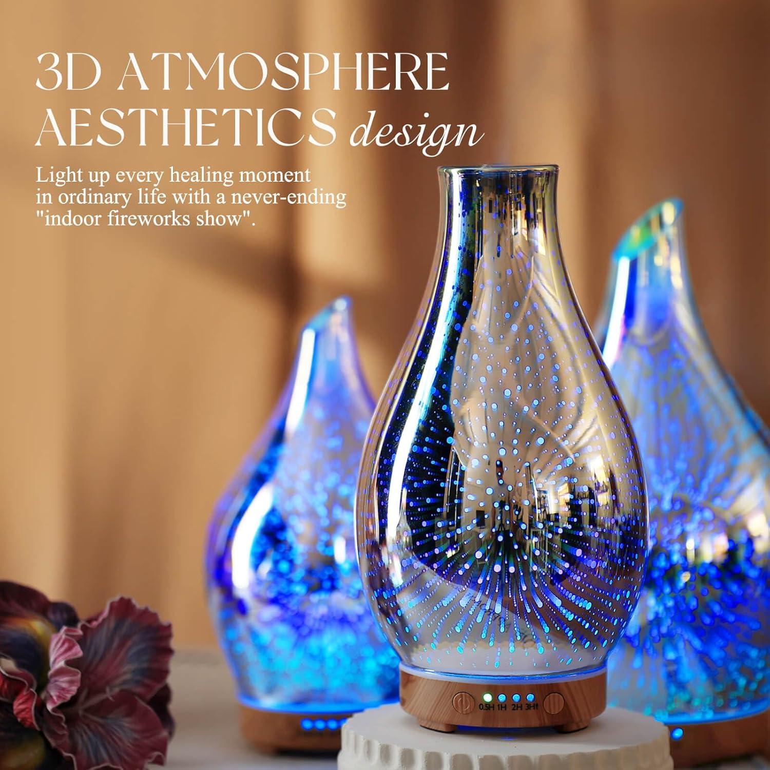 Difusor de Aceite Esencial Porseme 100ml Vidrio Aromaterapia