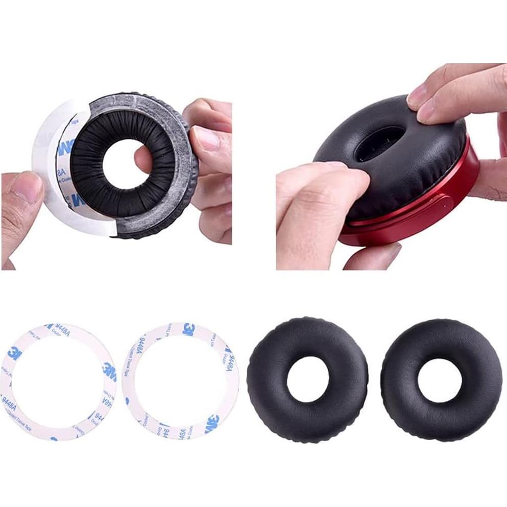 XB650 Replacement Earpads Ear Pad Cushion Cover Compatible with Sony MDR-XB650BT MDRXB650BT/B Extra Bass Wireless Over-Ear Headphones (Black)