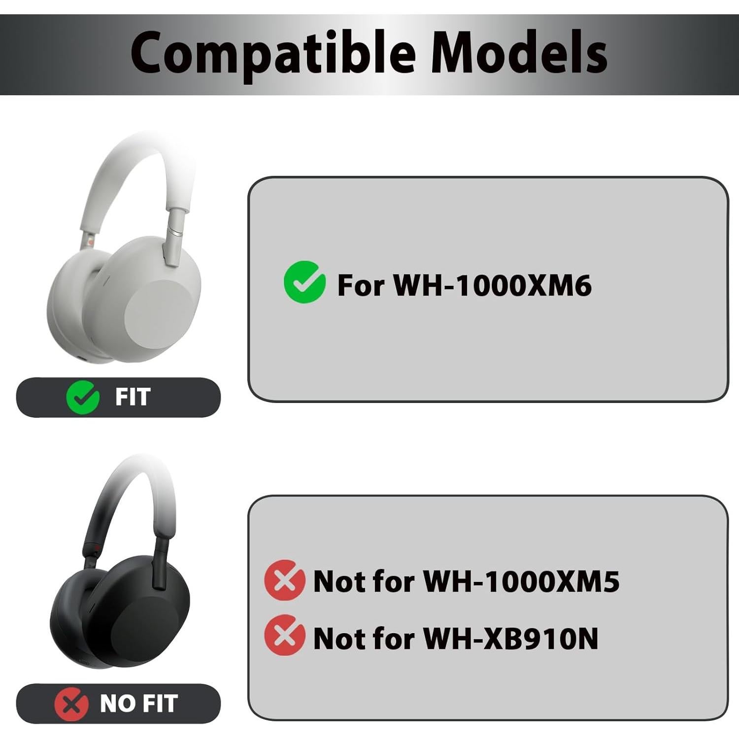 Funda de Silicona Adhiper para Auriculares Sony WH-1000XM6 - Plata