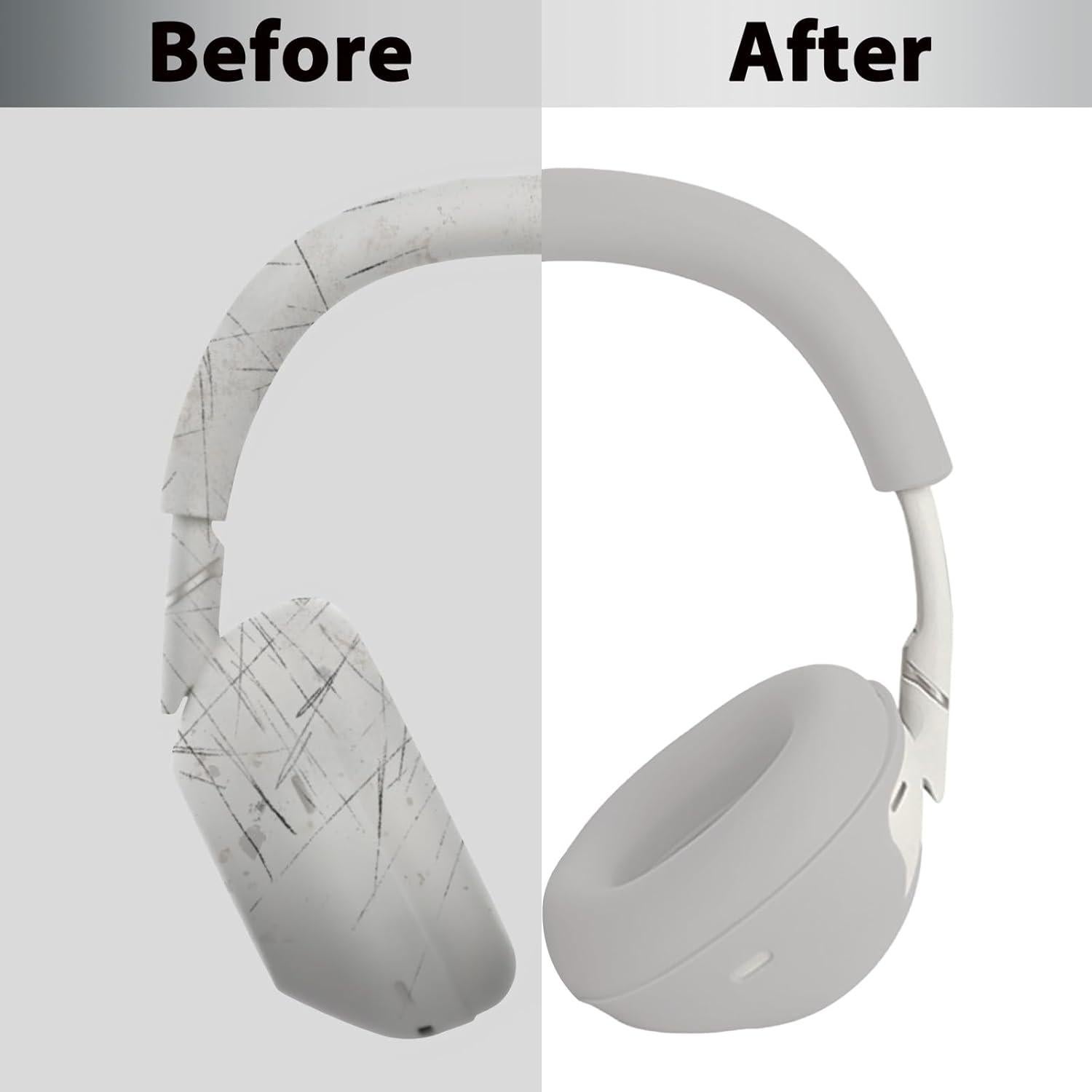 Funda de Silicona Adhiper para Auriculares Sony WH-1000XM6 - Plata