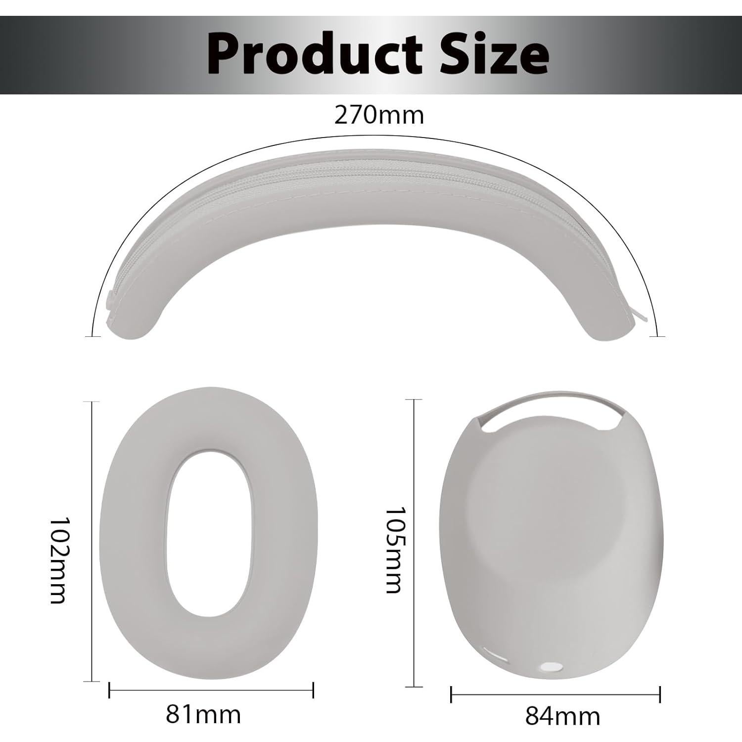 Funda de Silicona Adhiper para Auriculares Sony WH-1000XM6 - Plata