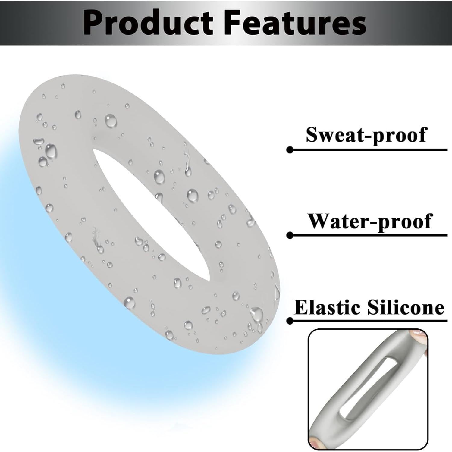 Funda de Silicona Adhiper para Auriculares Sony WH-1000XM6 - Plata