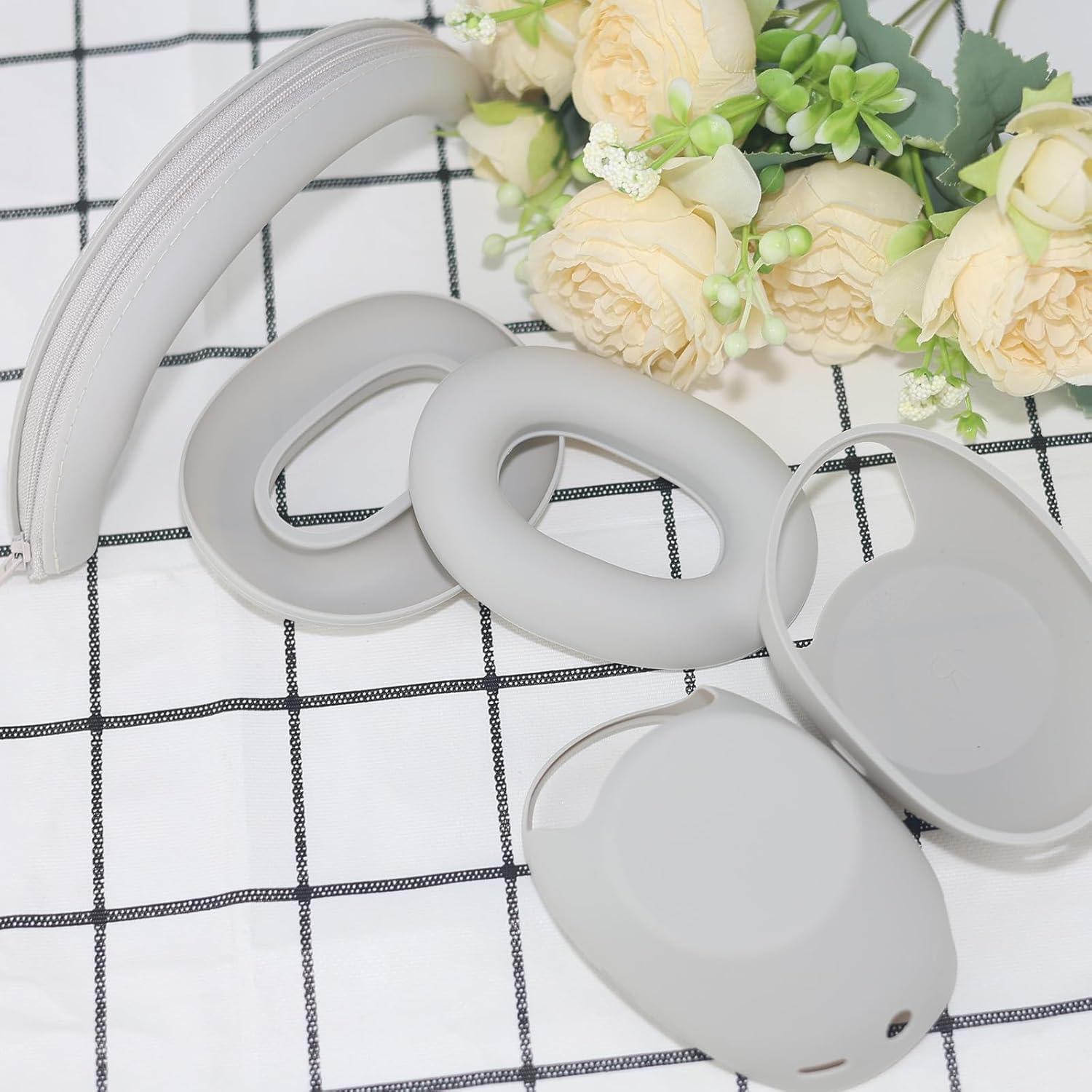 Funda de Silicona Adhiper para Auriculares Sony WH-1000XM6 - Plata