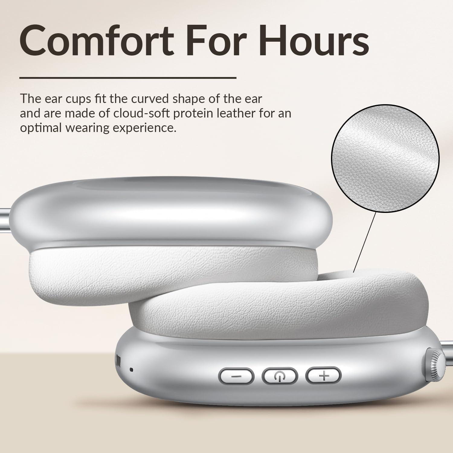 Auriculares Inalámbricos Y02 Wentronic con ANC, 60H Batería, Plata