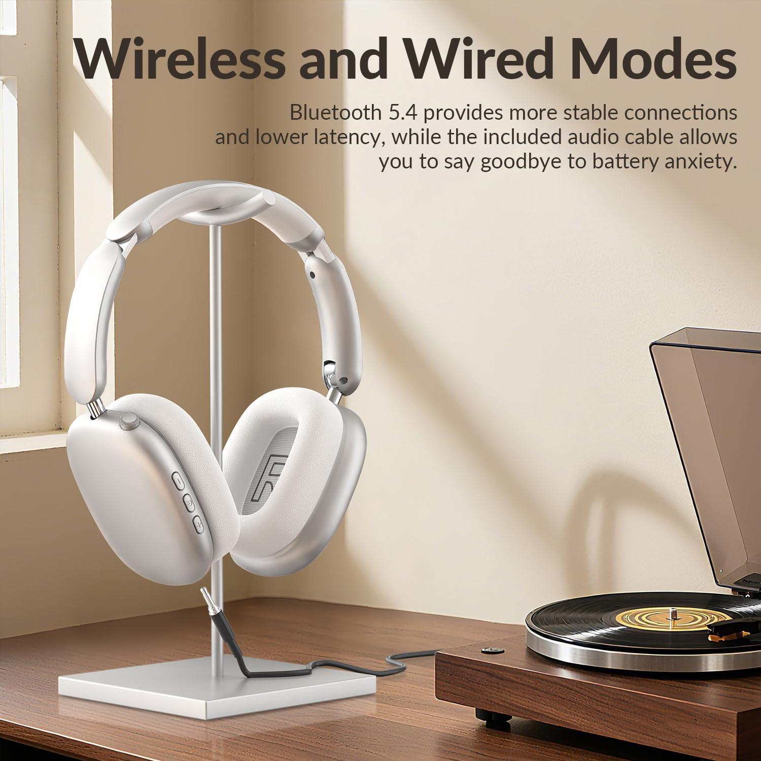 Auriculares Inalámbricos Y02 Wentronic con ANC, 60H Batería, Plata