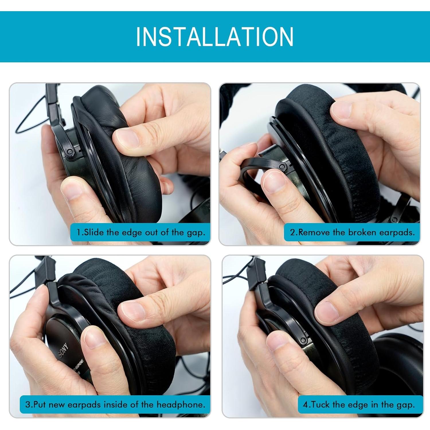 Almohadillas de Reemplazo Gvoears para Auriculares Sony MDR 7506