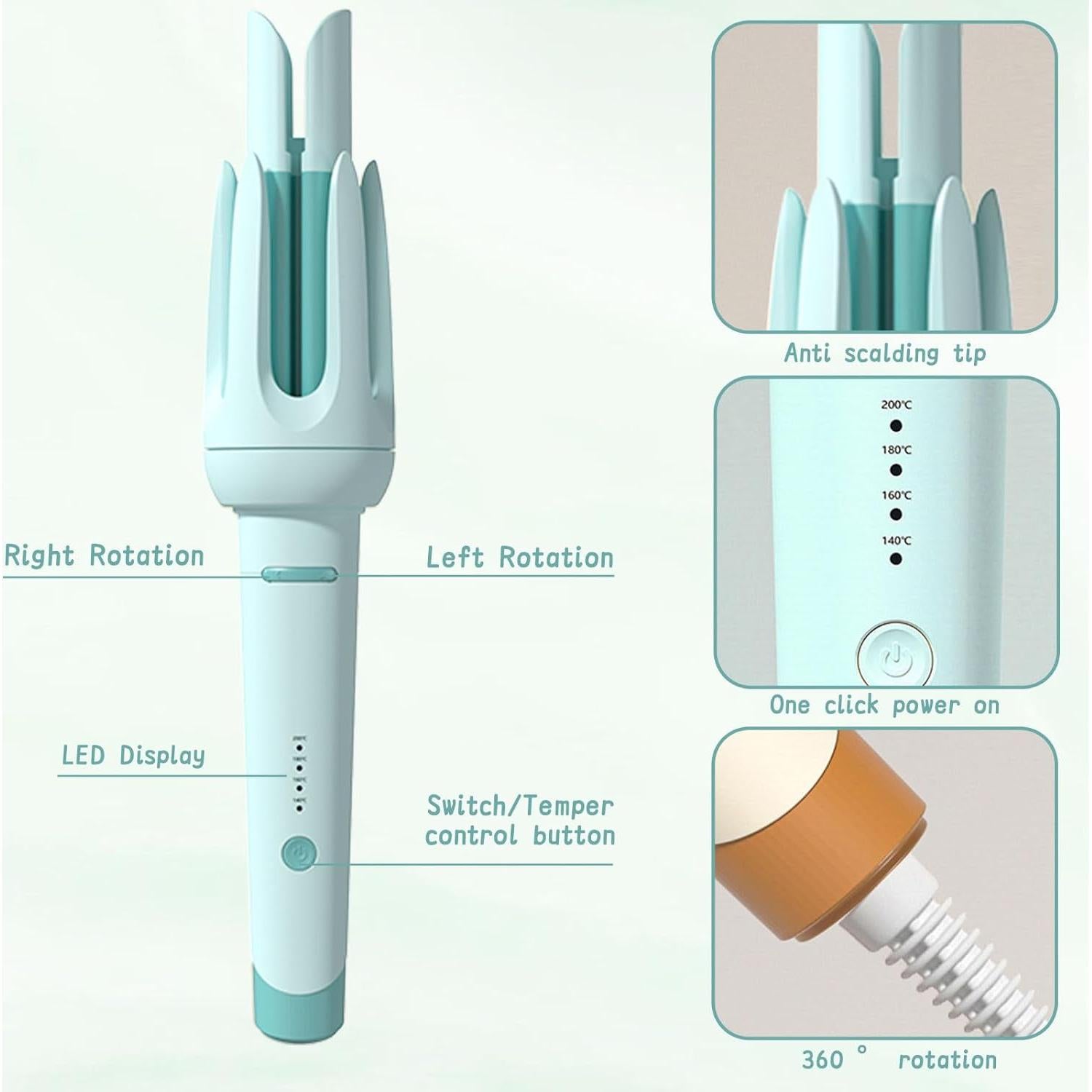Rizador Automático Wrewing HJJF02 3 Temperaturas Verde