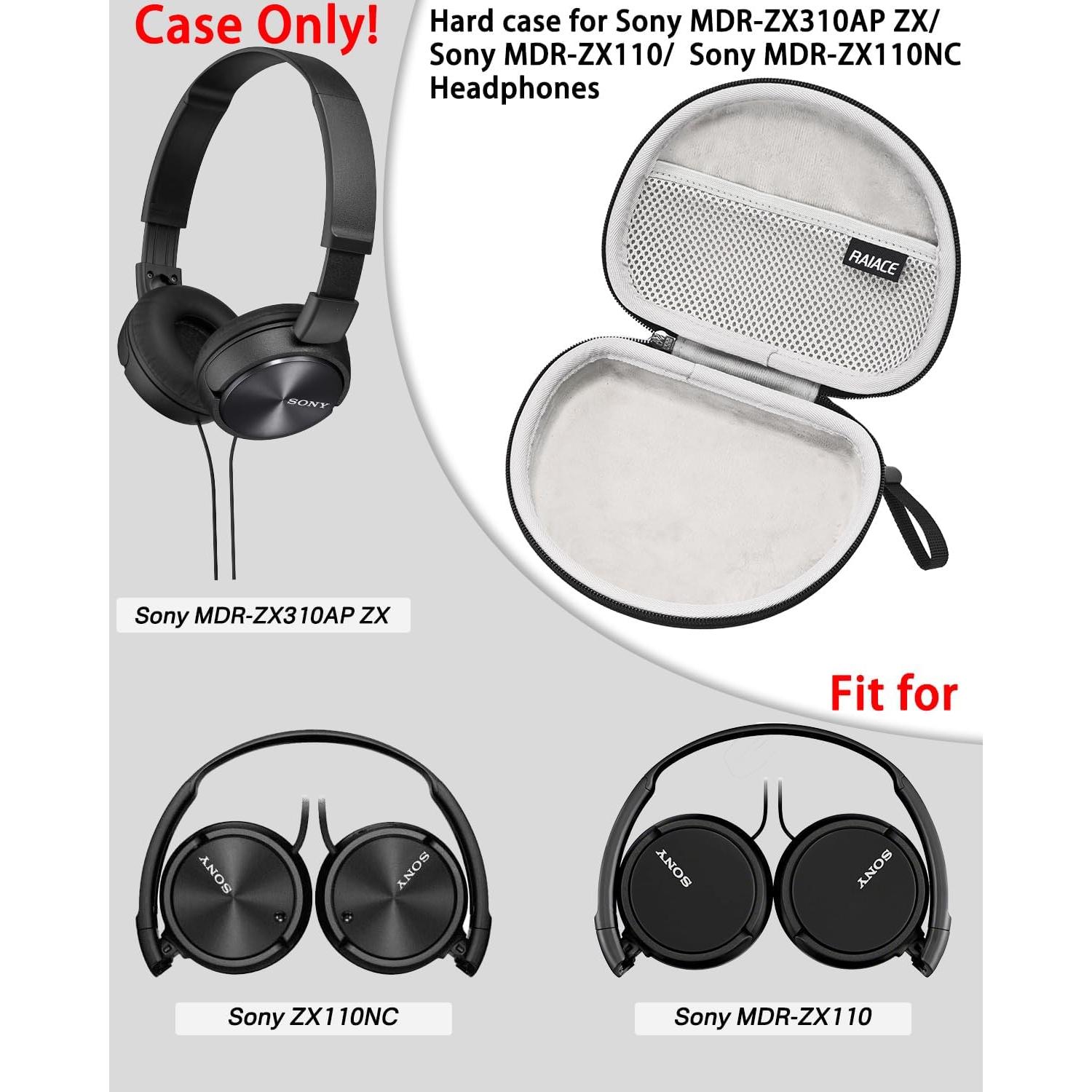 Funda Dura RAIACE para Auriculares Sony MDRZX110NC/AP - Negro
