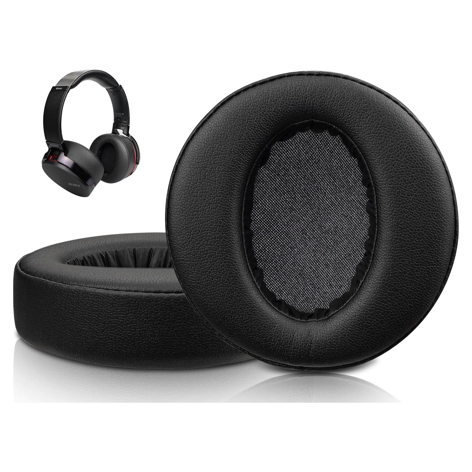 Almohadillas de Reemplazo SOULWIT para Auriculares Sony MDR-XB950 - Negro