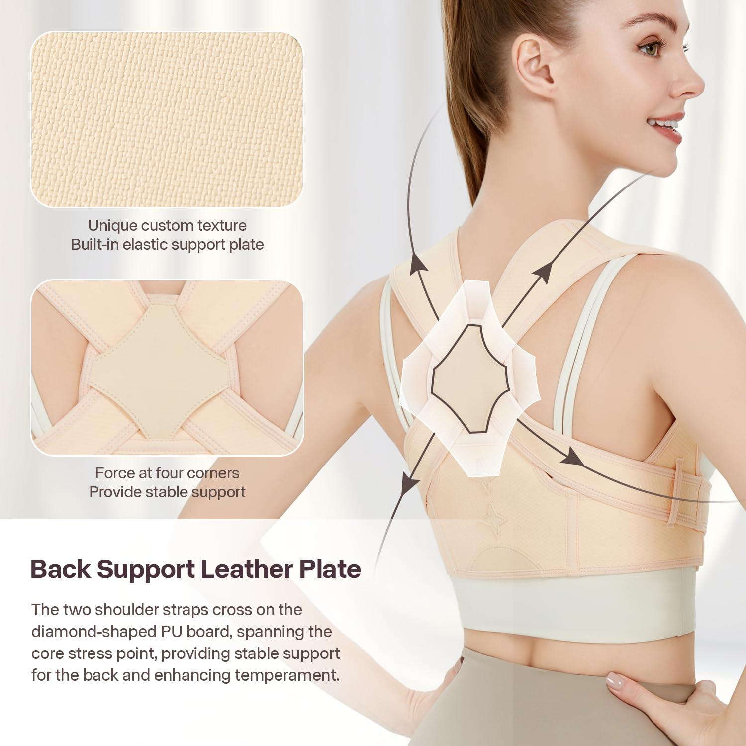 Corrector de Postura Ajustable Beige para Espalda - Alivio Dolor