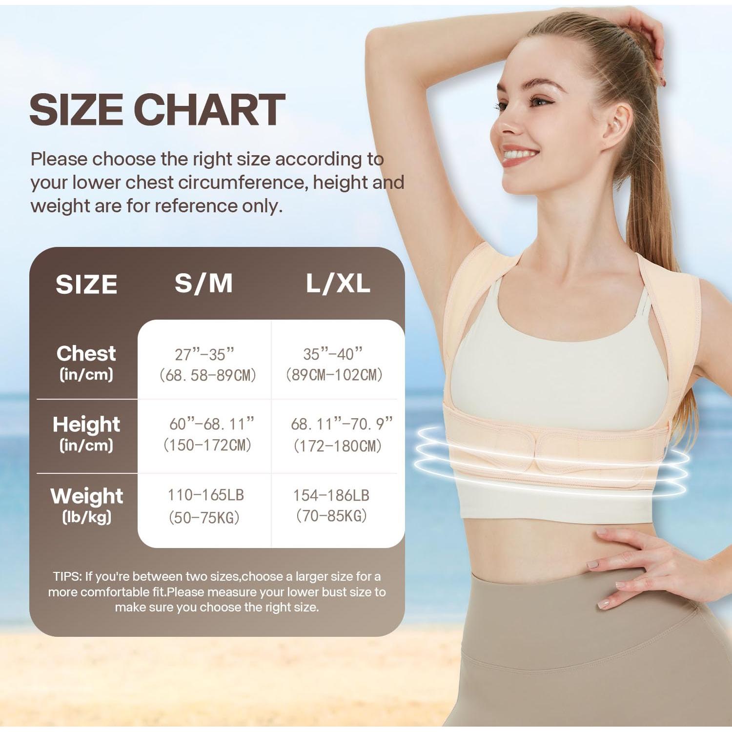 Corrector de Postura Ajustable Beige para Espalda - Alivio Dolor