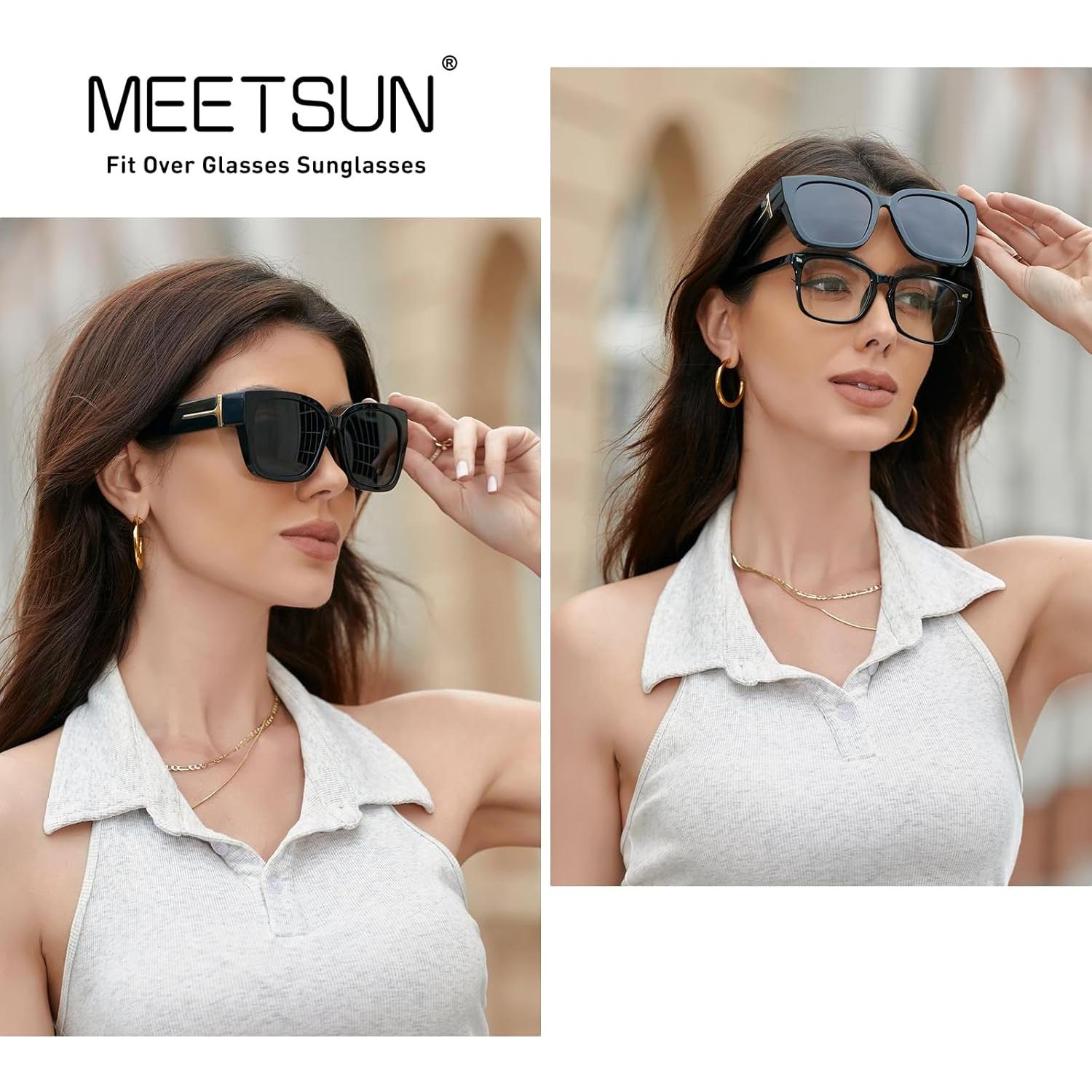 Gafas de Sol Polarizadas MEETSUN Fit Over UV400 Extra Grande