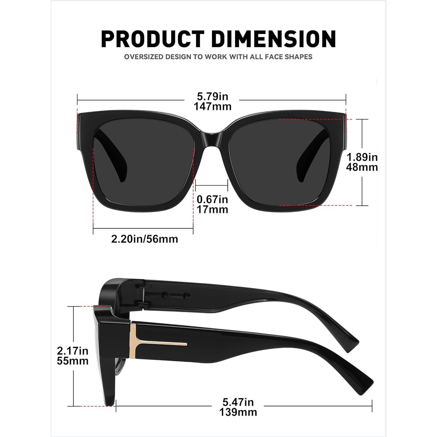 Gafas de Sol Polarizadas MEETSUN Fit Over UV400 Extra Grande