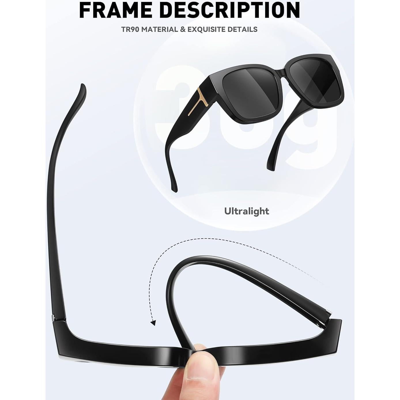 Gafas de Sol Polarizadas MEETSUN Fit Over UV400 Extra Grande