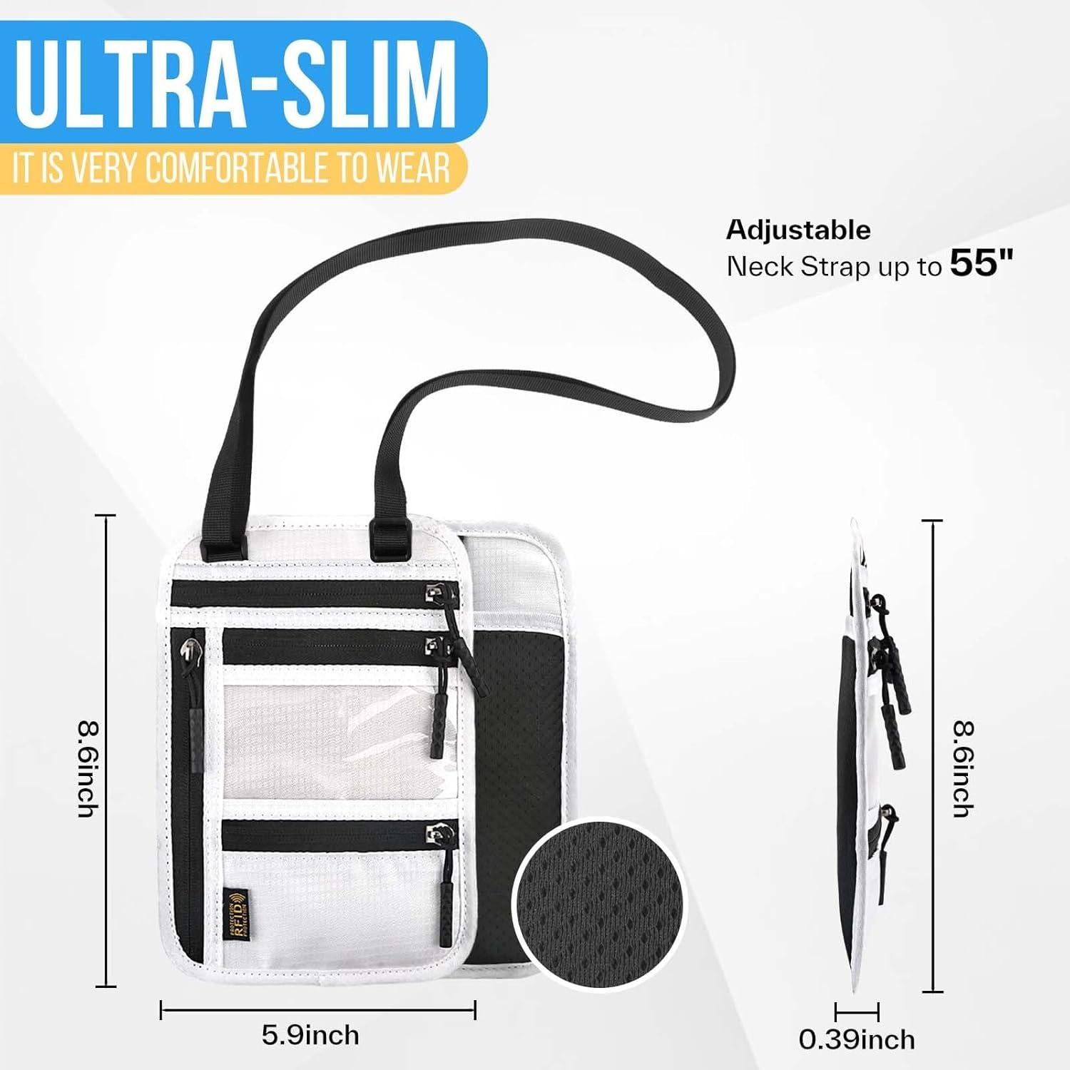 Porta Pasaporte Antirrobo TOPBAG Beige con Bloqueo RFID