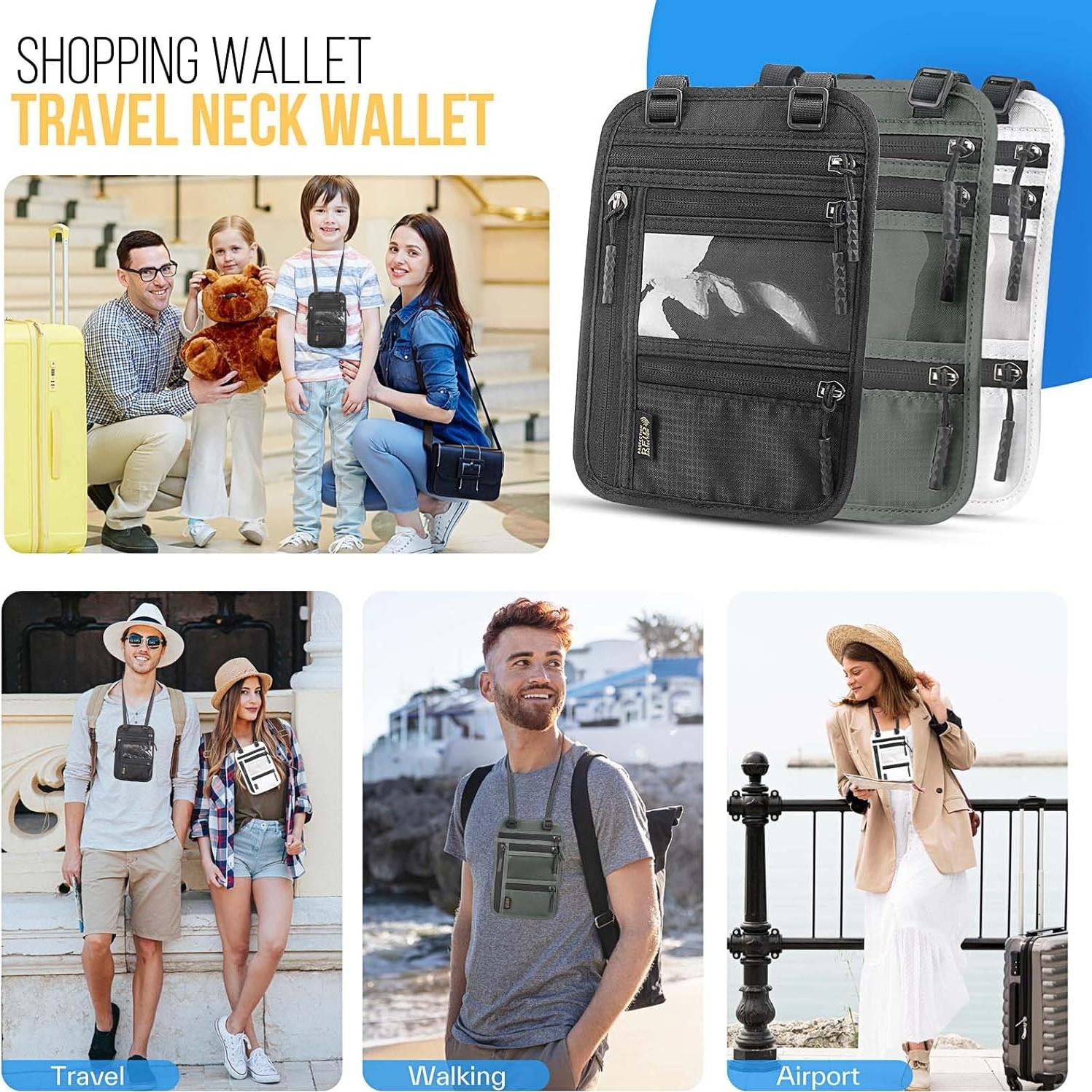 Porta Pasaporte Antirrobo TOPBAG Beige con Bloqueo RFID