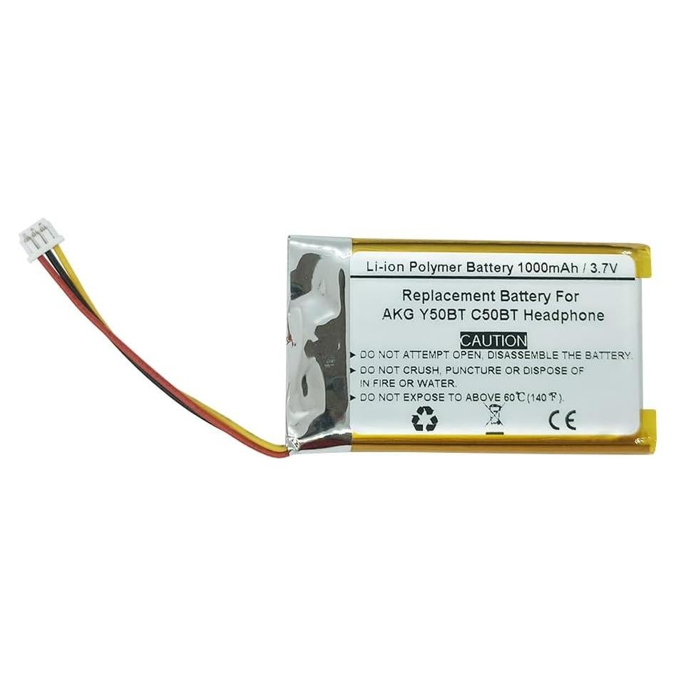 Batería de Reemplazo 1000mAh 3.7V para Auriculares AKG Y50BT C50BT