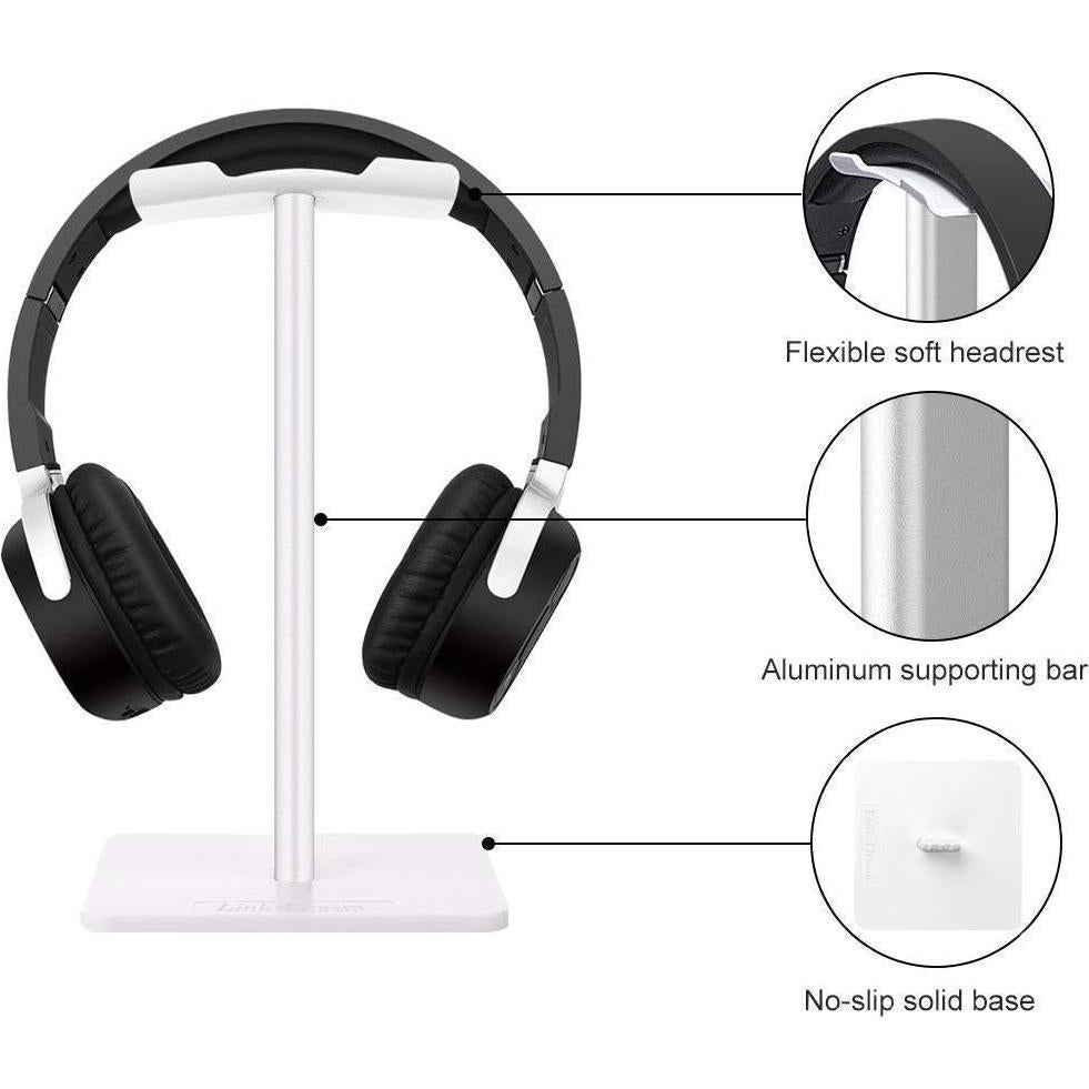 Soporte para Auriculares Link Dream Blanco con Base Antideslizante