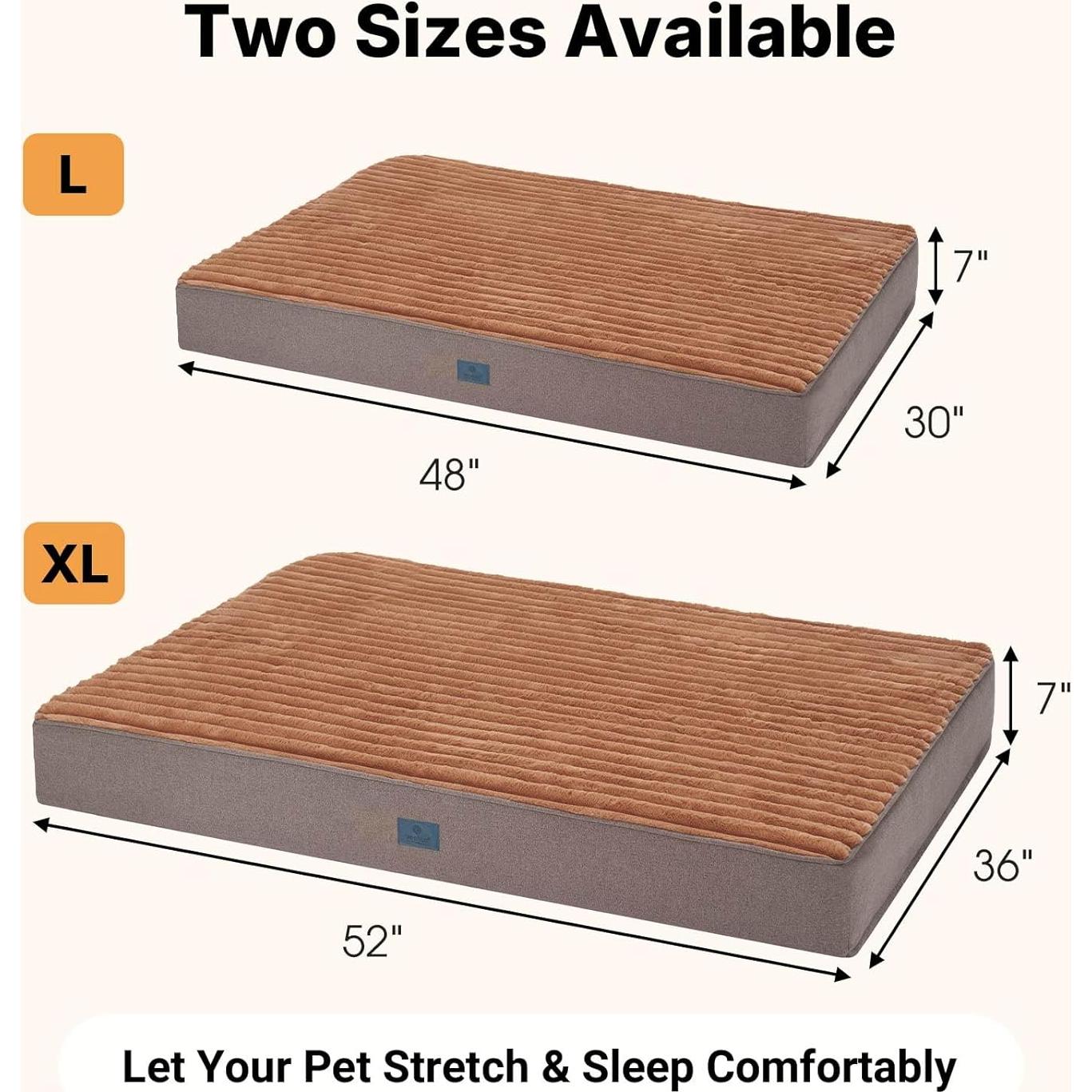 Cama Ortopédica para Perros Veehoo 122x76cm Espuma Viscoelástica