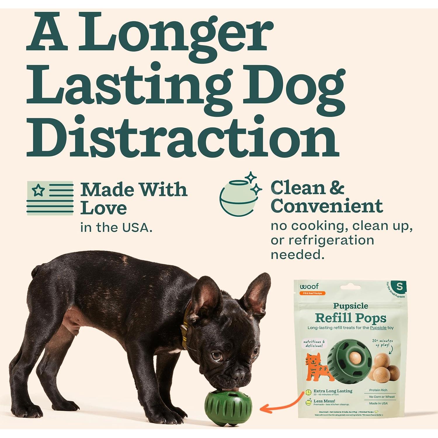 Snacks para Perros WOOF Pupsicle - Carne de Res - 10 Pops