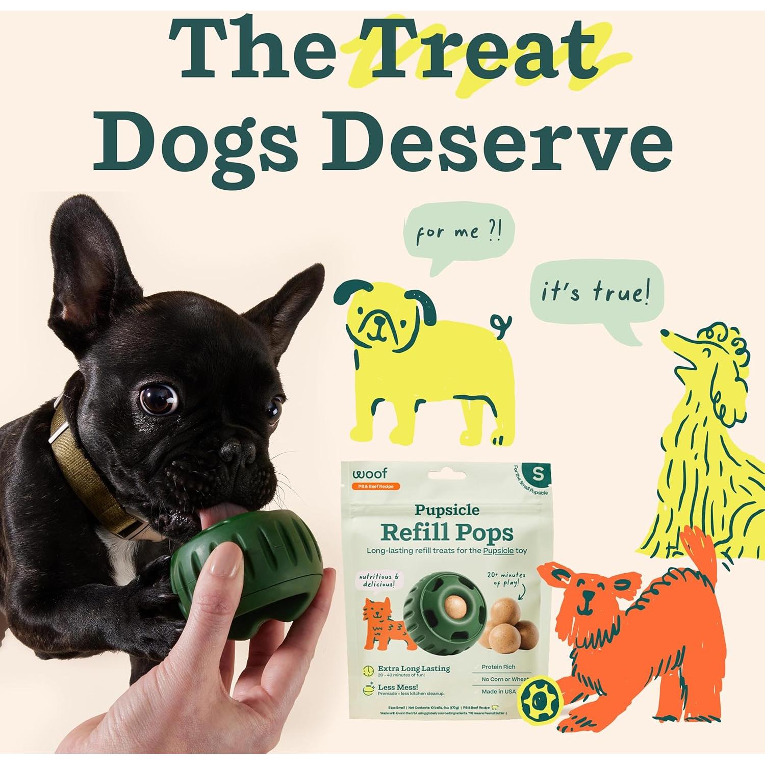 Snacks para Perros WOOF Pupsicle - Carne de Res - 10 Pops