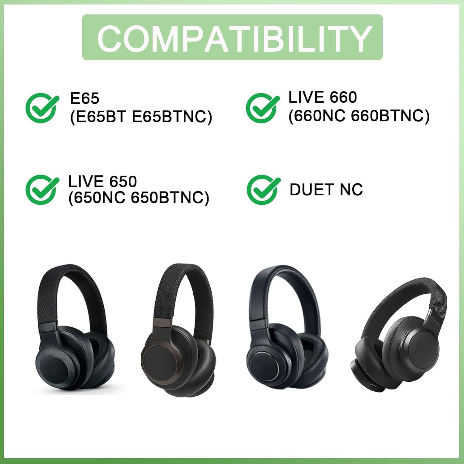 Almohadillas de Repuesto Hopopower para JBL Live 650/660 y E65