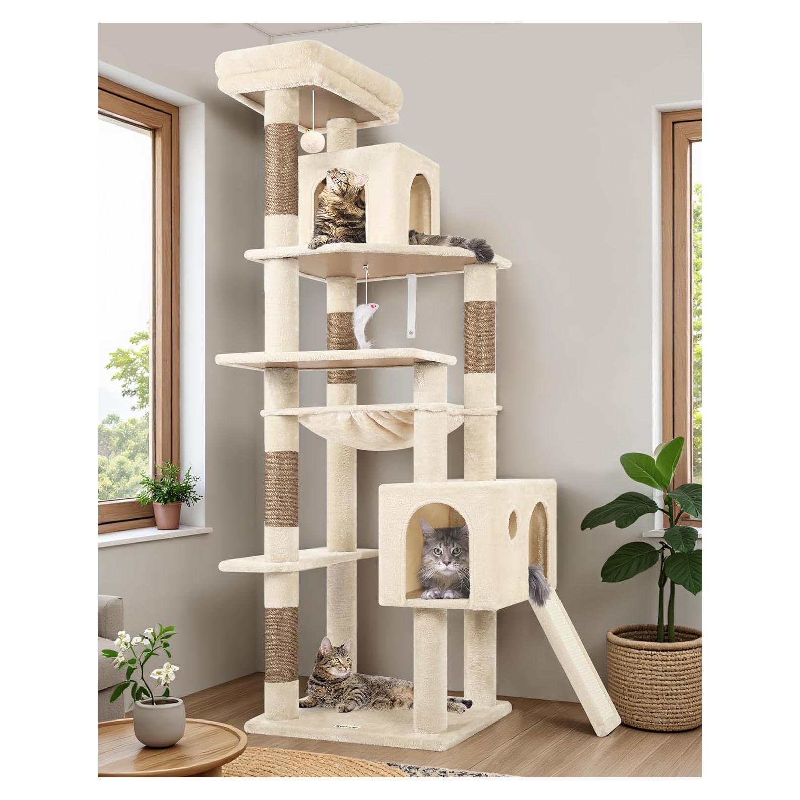 Torre de Árbol para Gatos Globlazer F70 Pro 177.8 cm Beige