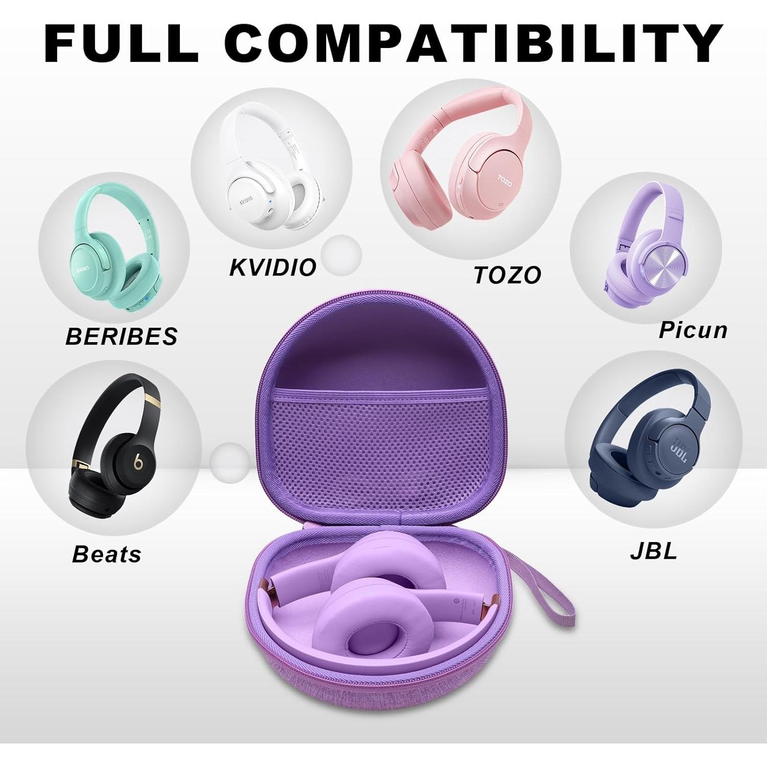 Funda Plegable para Auriculares DR·AMIU Morada - Universal y Viaje