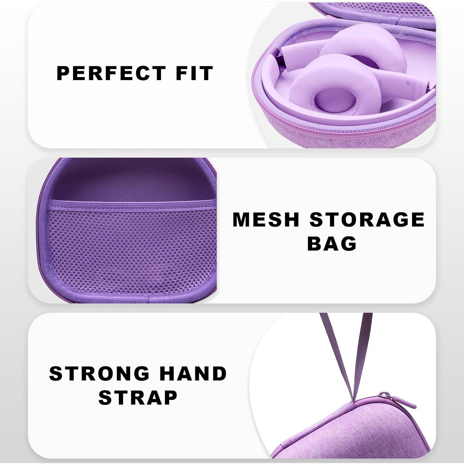 Funda Plegable para Auriculares DR·AMIU Morada - Universal y Viaje