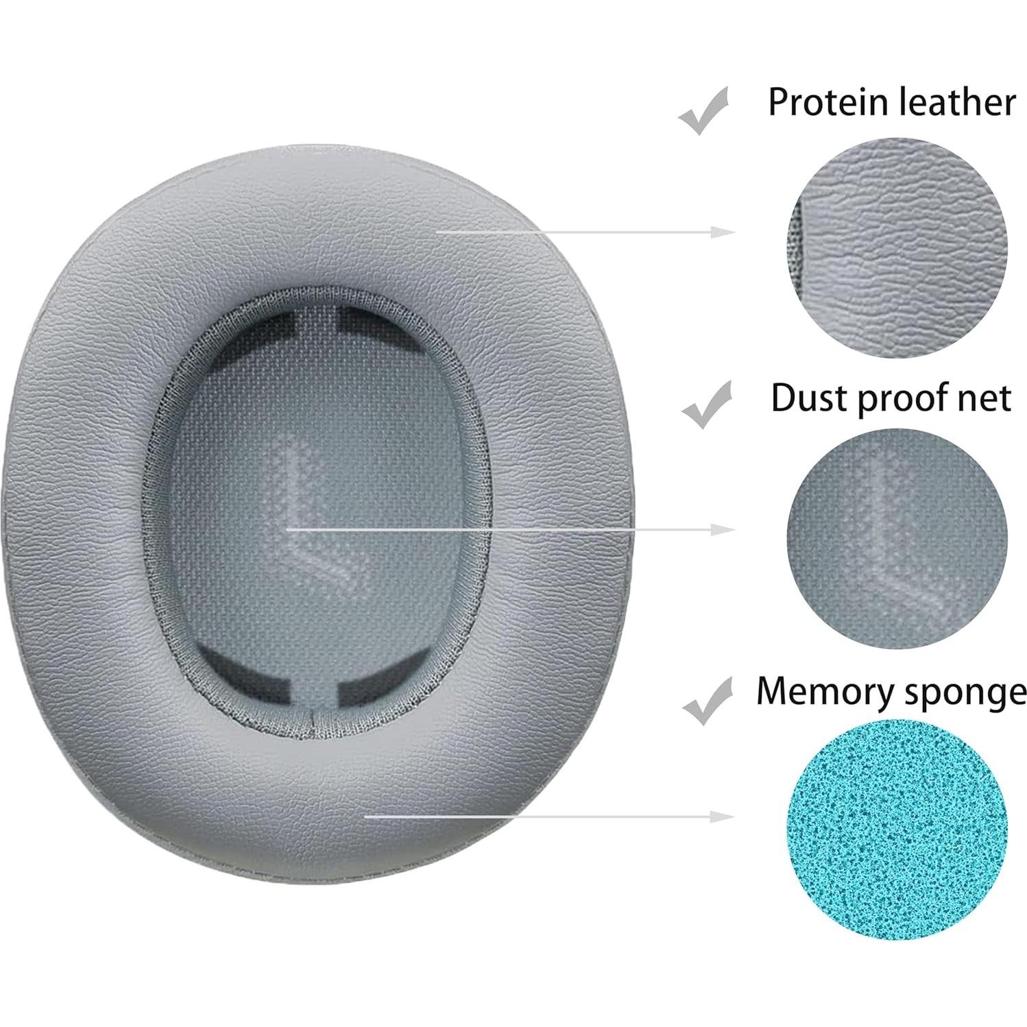 Almohadillas de Repuesto Akkiv para Auriculares JBL E55BT Gris