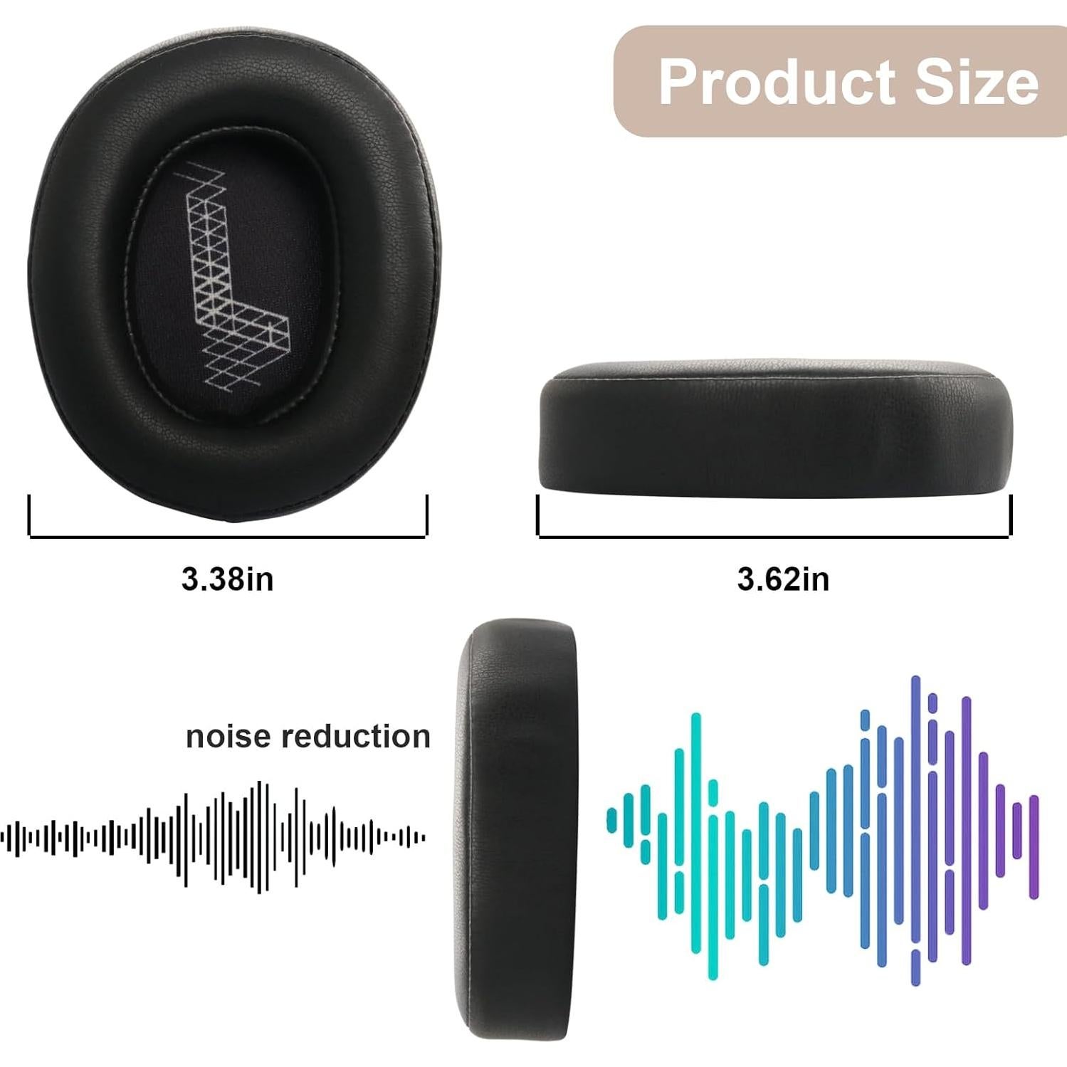 Almohadillas de Reemplazo JBL Live 500BT - Espuma de Memoria