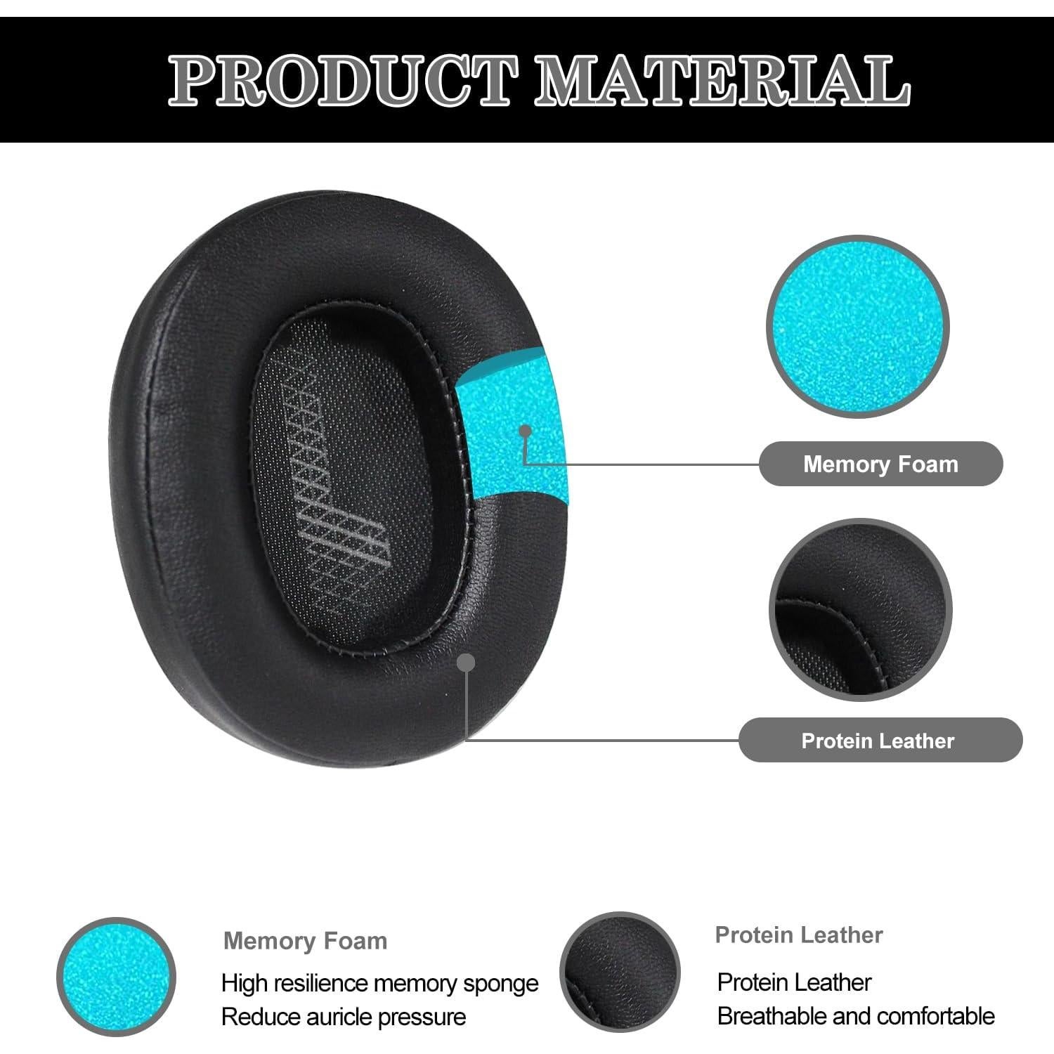 Almohadillas de Reemplazo Aiivioll para JBL Live 500BT - Negro