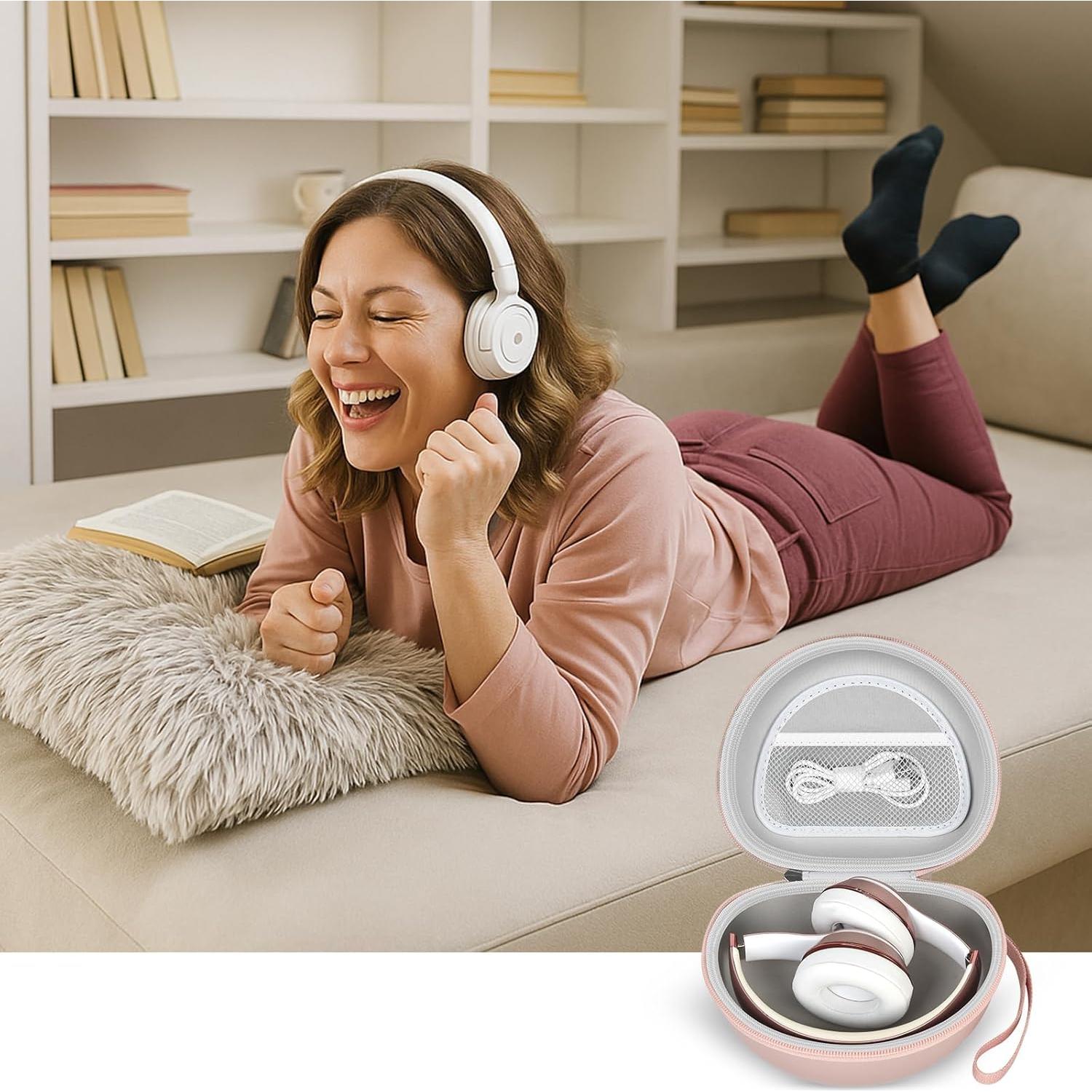 Funda para Auriculares Inalámbricos COMECASE Oro Rosa - Protección Completa