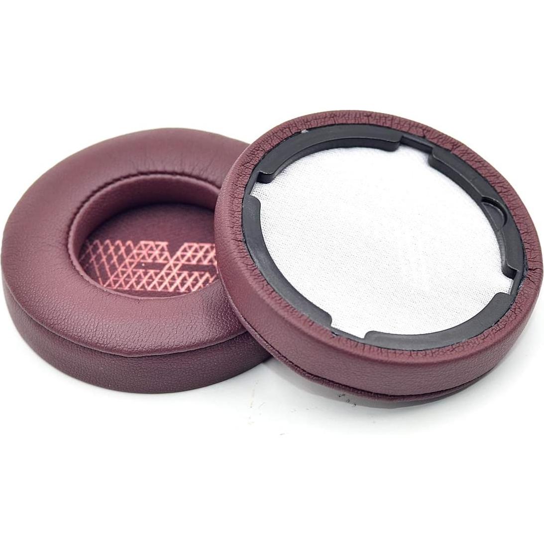 Almohadillas de Reemplazo Defean para Auriculares JBL Live 400BT - Espuma y Cuero Suave (Rojo)