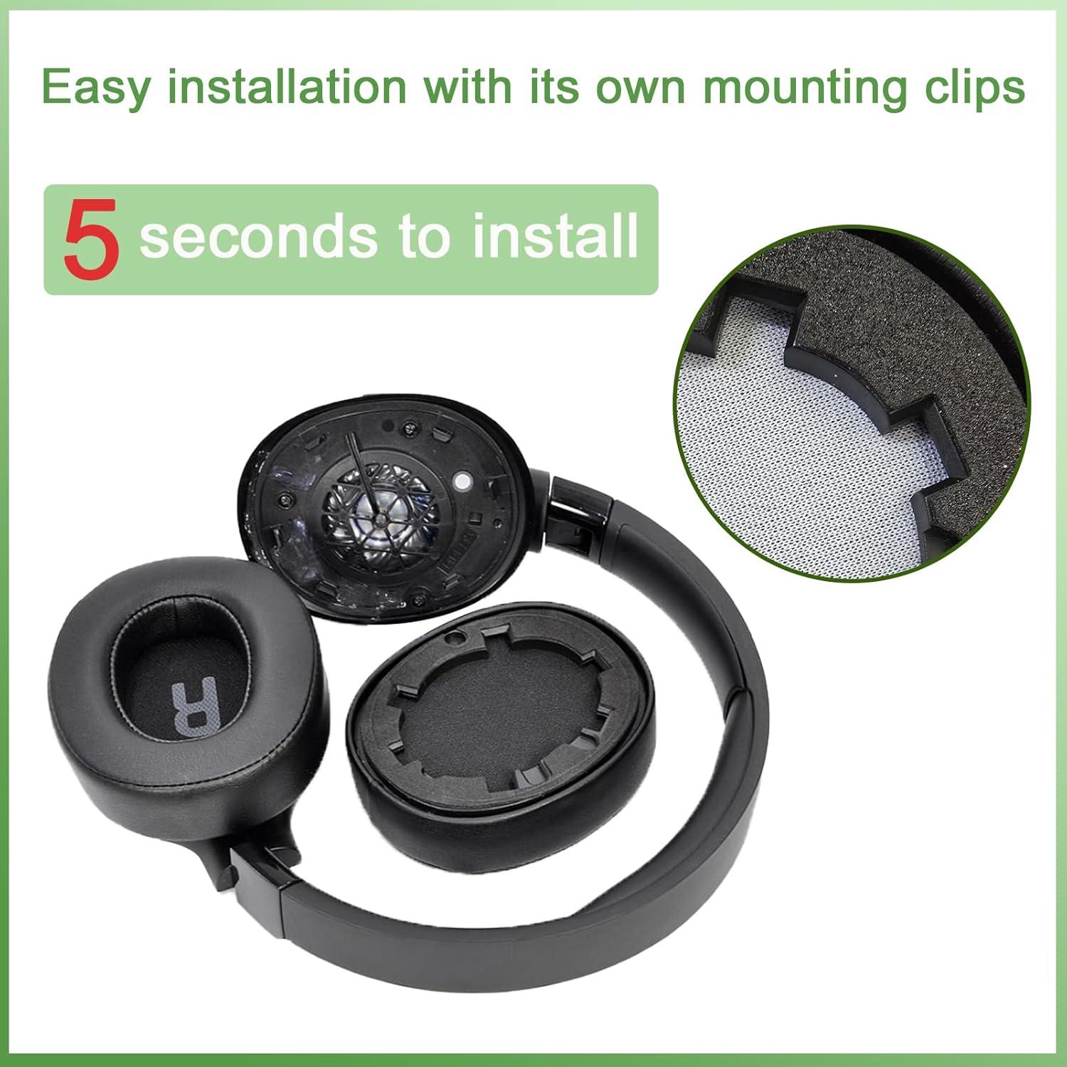 Almohadillas de Repuesto Hopopower para Auriculares JBL Tune 700/710/720/750/760/770 - Negro