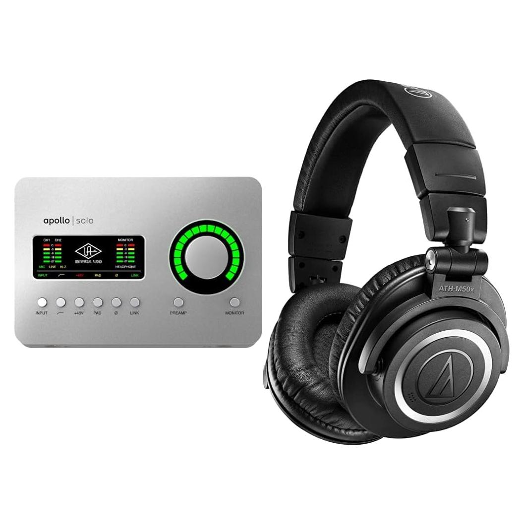 Interfaz de Audio Universal Audio Apollo Solo Heritage + Auriculares ATH-M50xBT2