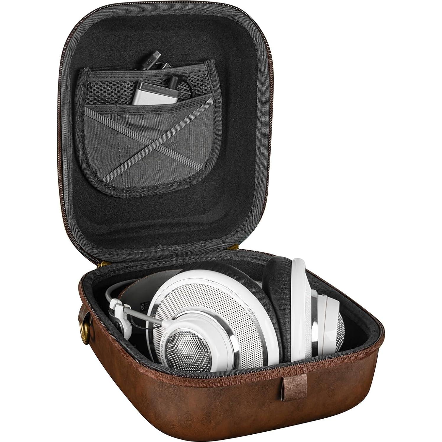 Funda Dura para Auriculares Geekria K701 K702 K72 Marrón