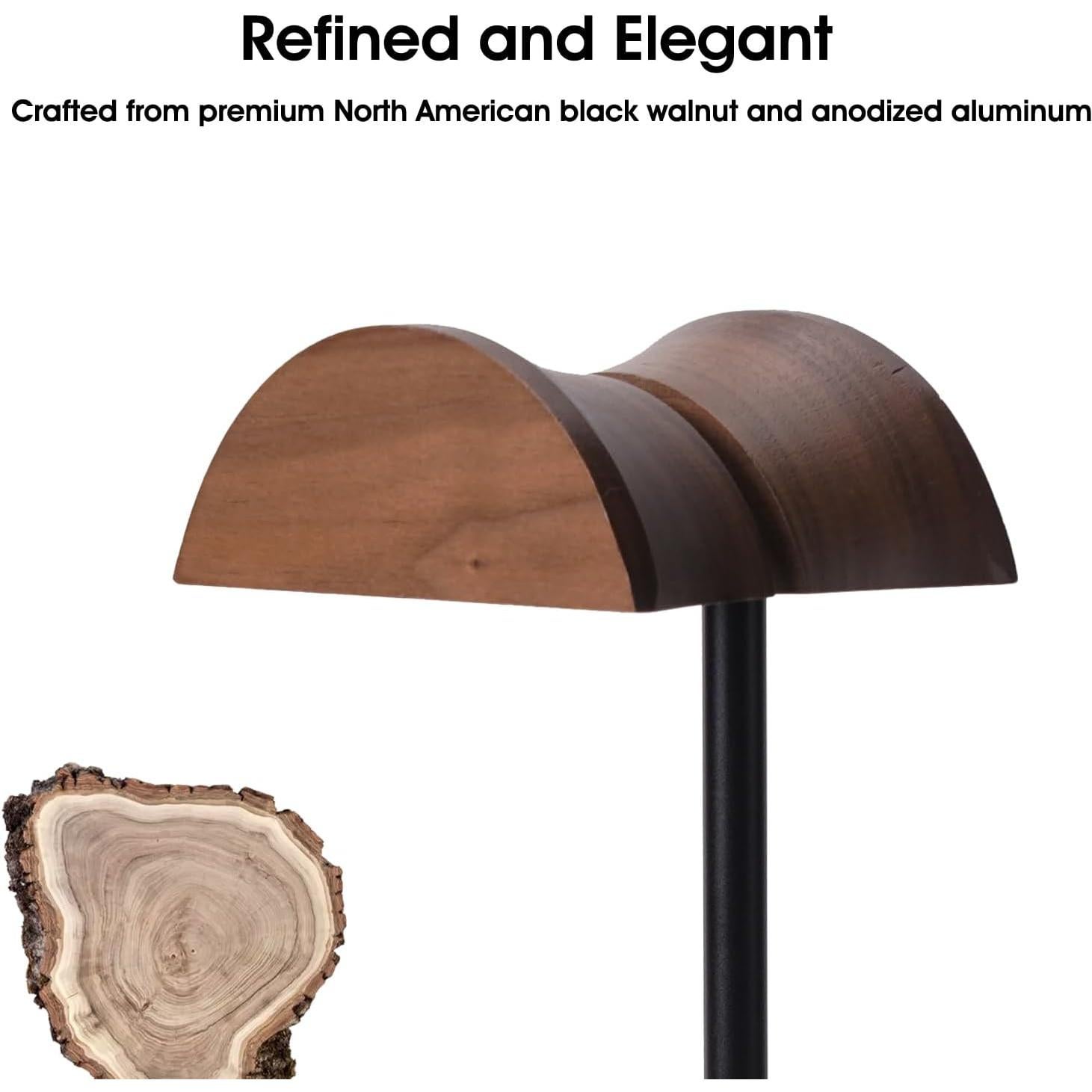 Soporte para Auriculares de Madera NIRVASH E01 con Almacenamiento