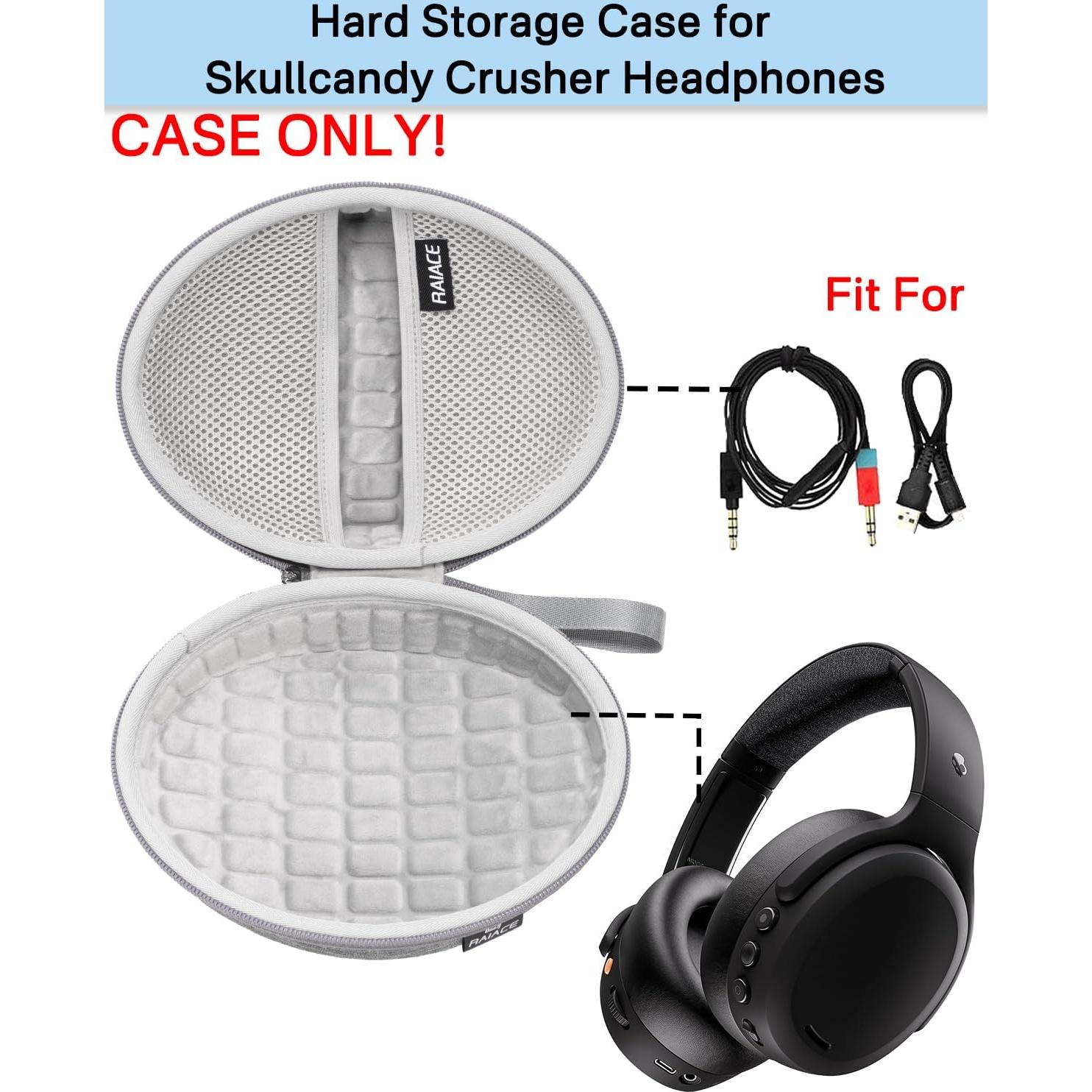 Funda Dura EVA para Auriculares Skullcandy Crusher Gris